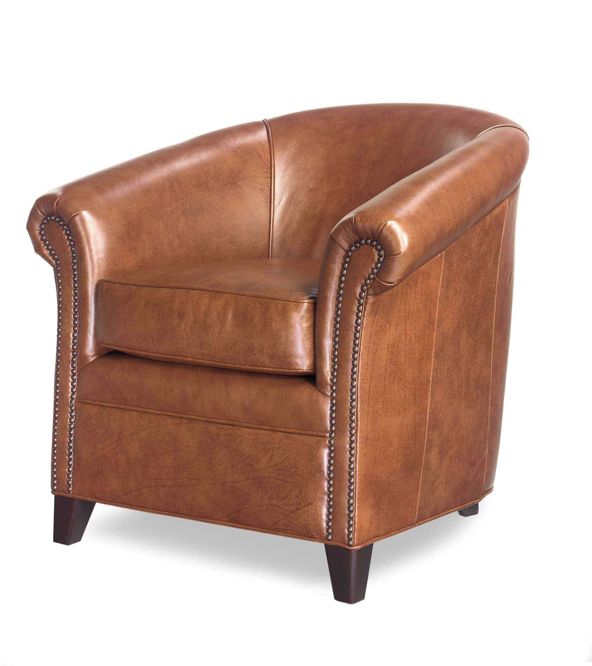 Leather Barrel Chair