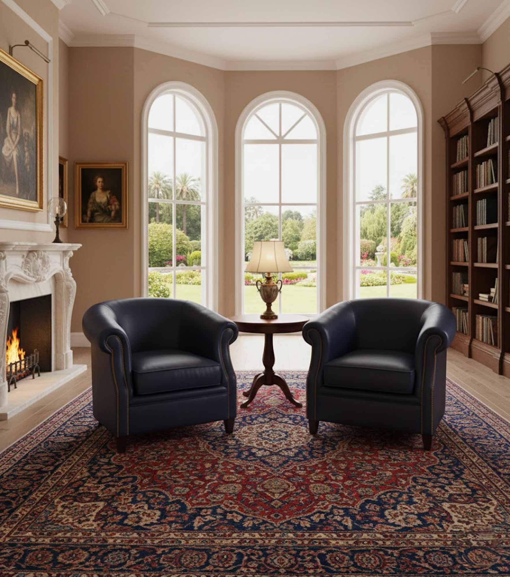 Leather Barrel Chair - Image 3