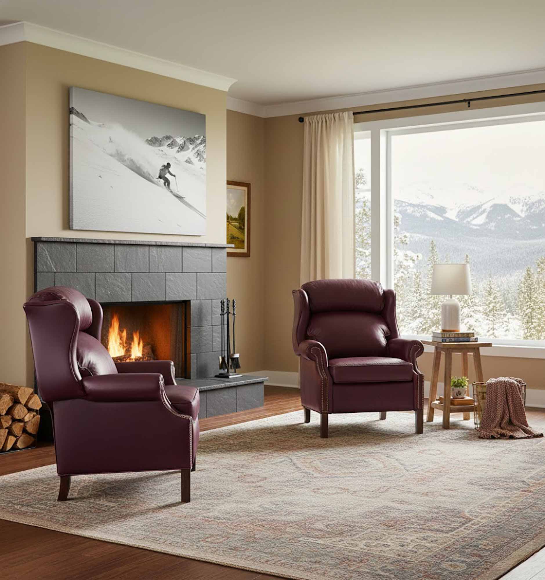 Leather Recliner With Chippendale Legs - Image 11