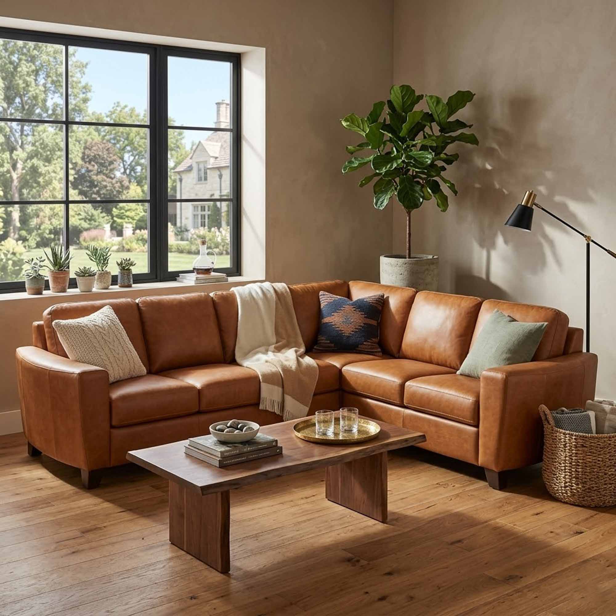 Leeds Leather Sectional - Image 10
