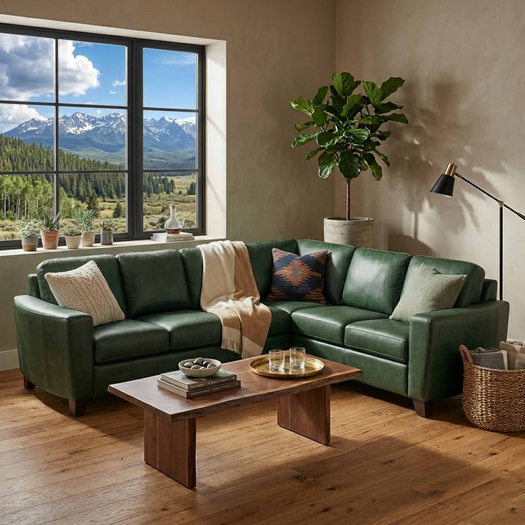 Leeds Leather Sectional - Image 11