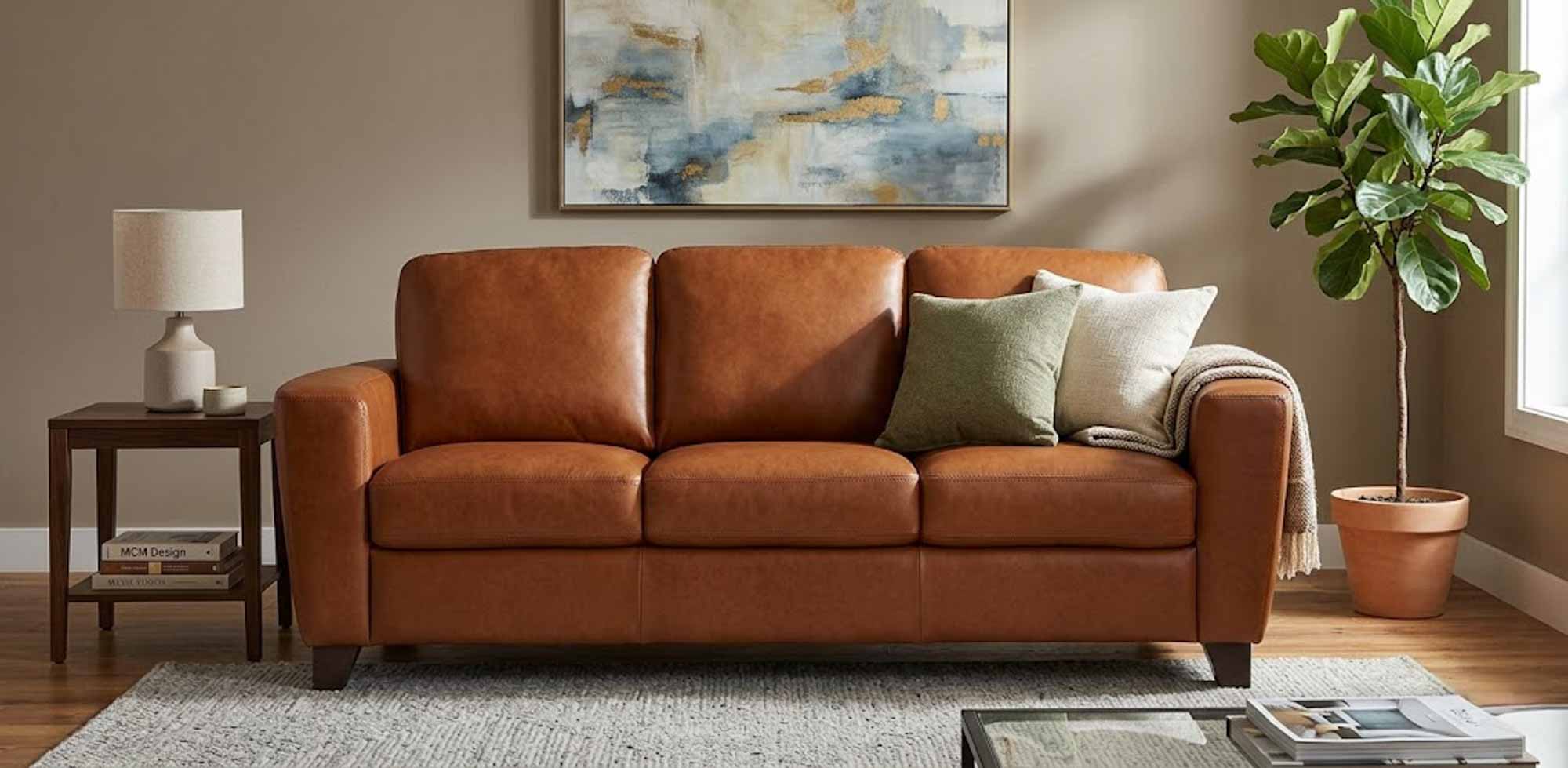 Leeds Leather Sofa - Image 10