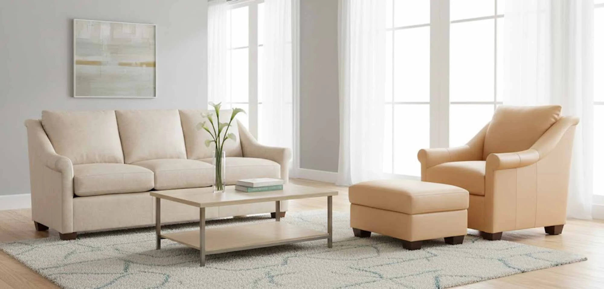Leila Leather Sofa - Image 3