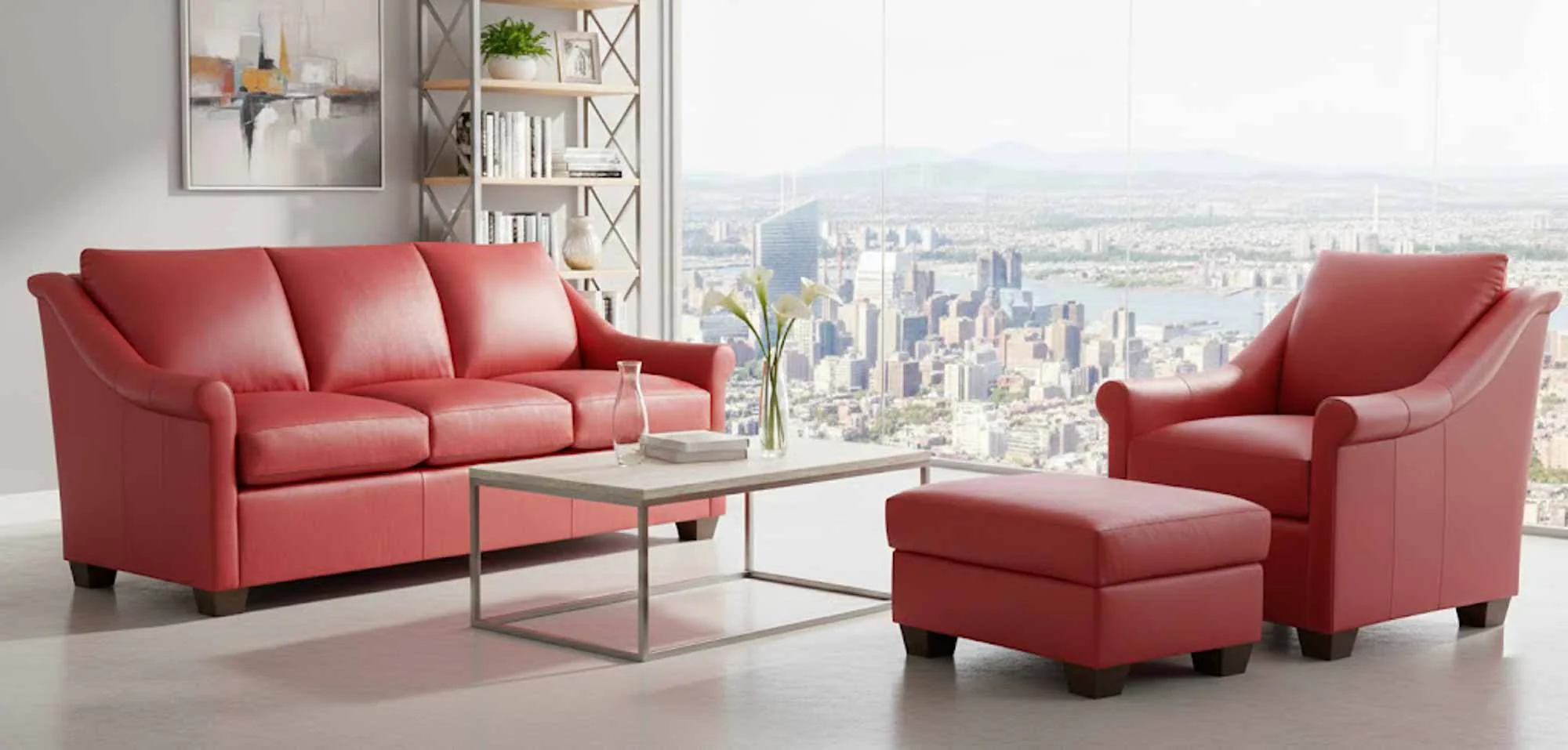 Leila Leather Sofa - Image 5