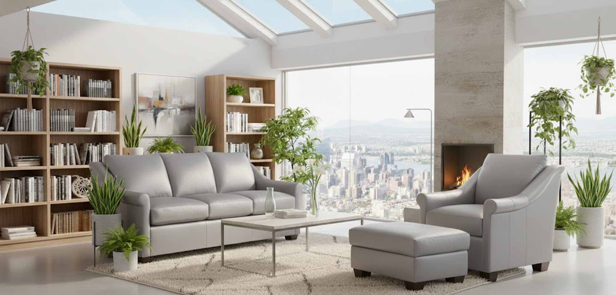 Leila Leather Sofa - Image 7