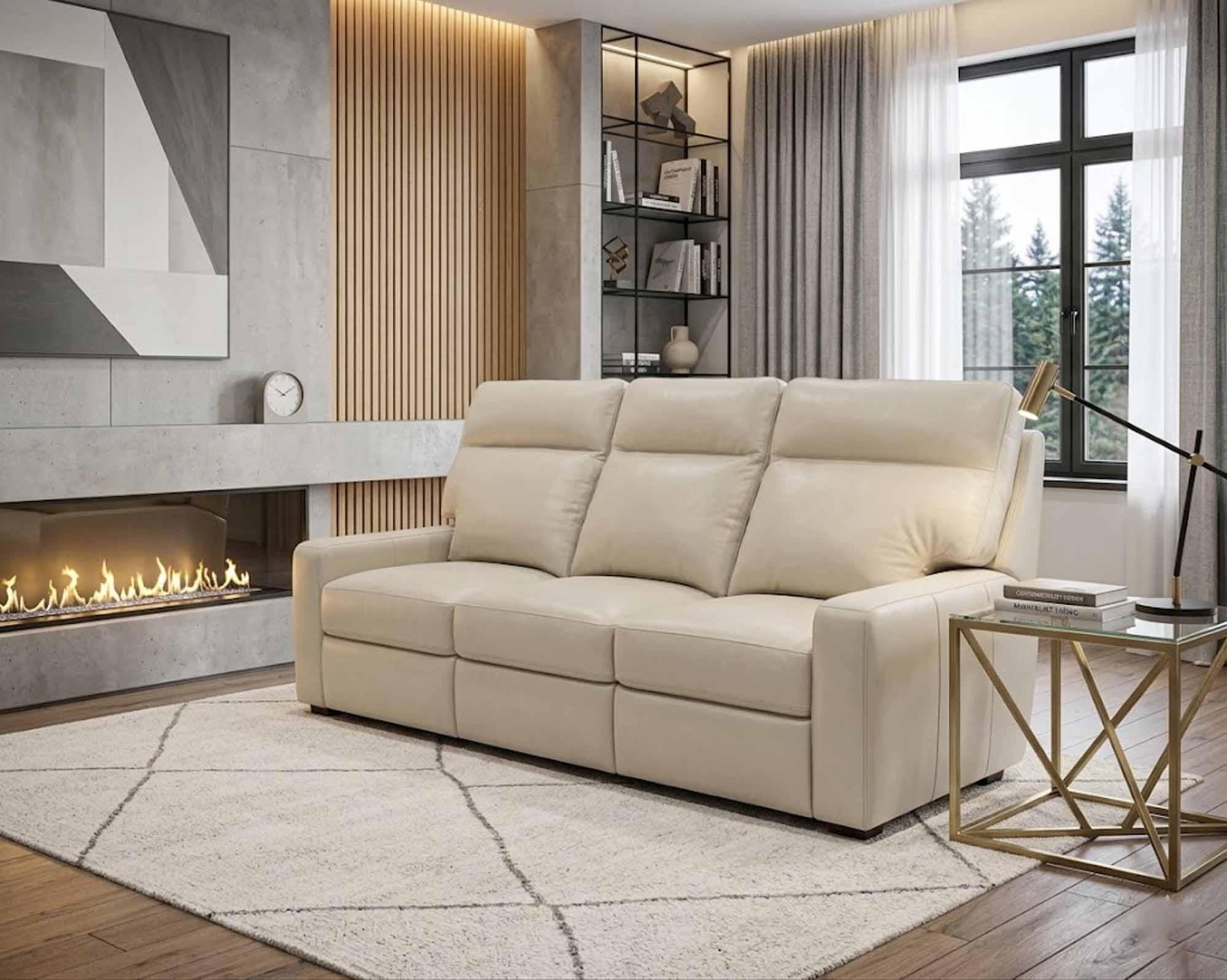 Lennox Leather Power Reclining Sofa With Articulating Headrest - Image 4