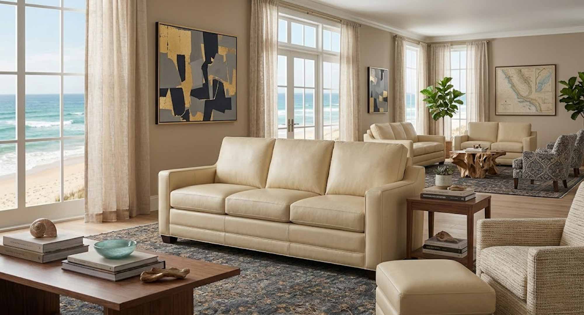 Loftin Leather Sofa - Image 6