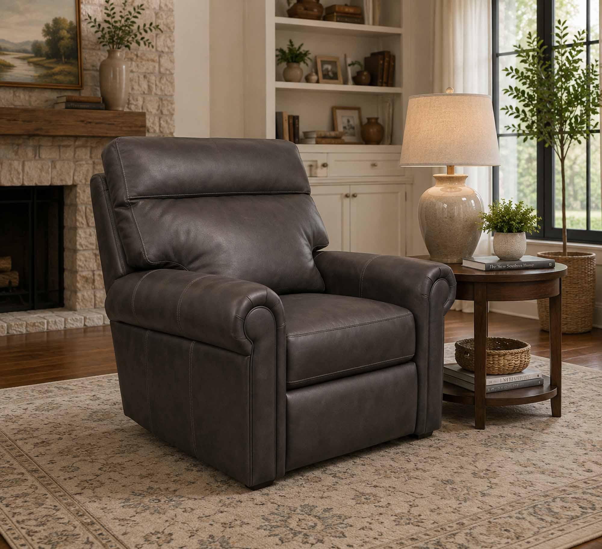 Logic Leather Power Recliner With Articulating Headrest - Image 5