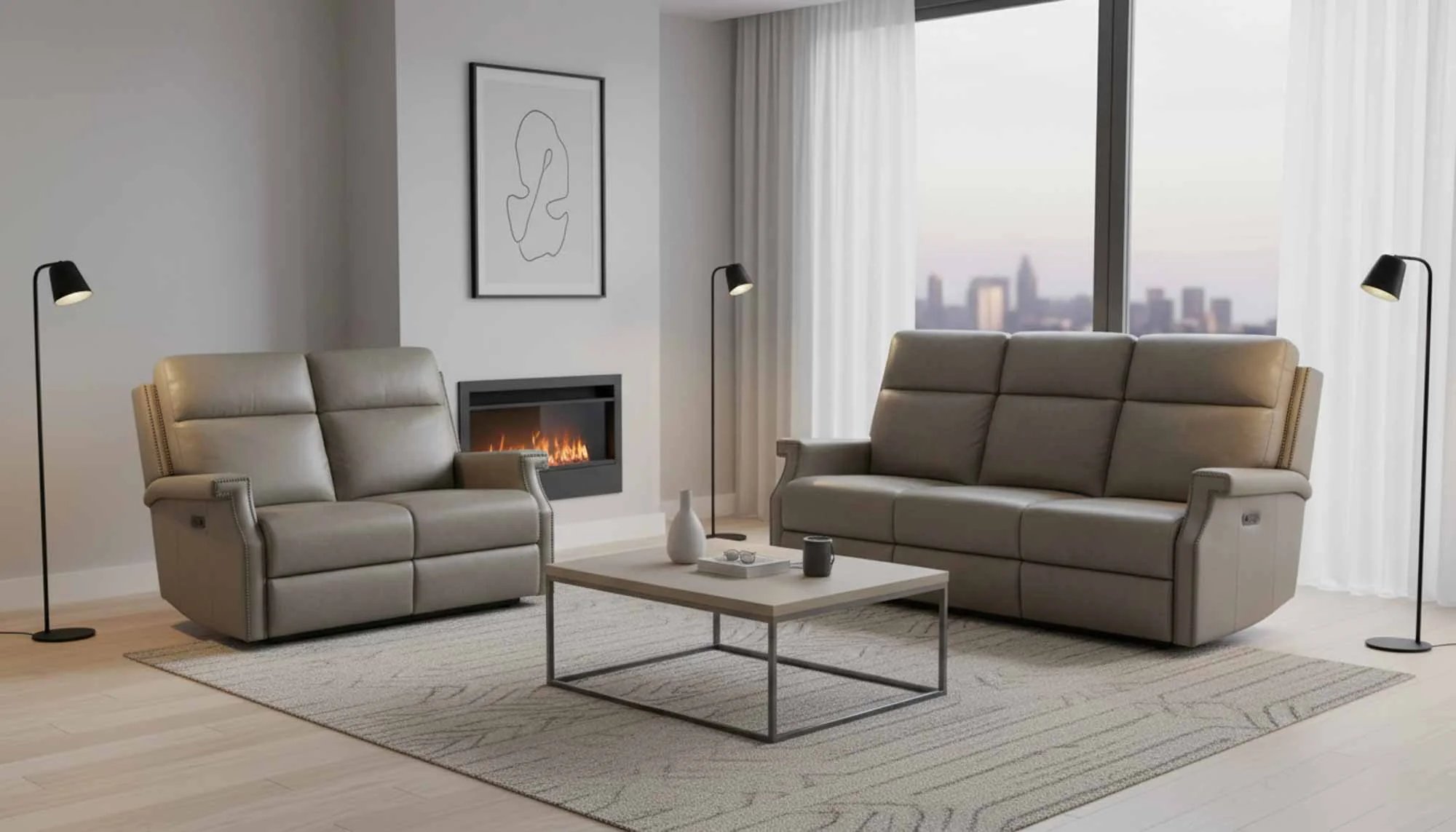 Lopez Zero Gravity Leather Power Reclining Loveseat With Articulating Headrest - Image 7