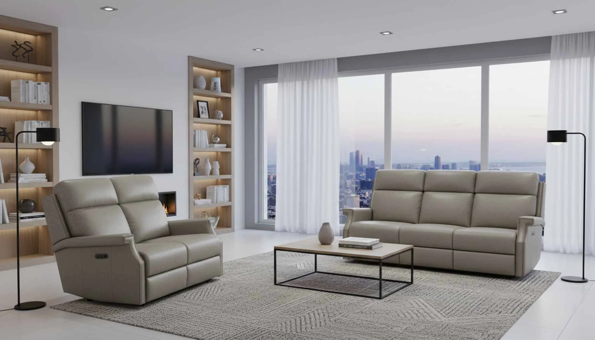 Lopez Zero Gravity Leather Power Reclining Loveseat With Articulating Headrest - Image 8