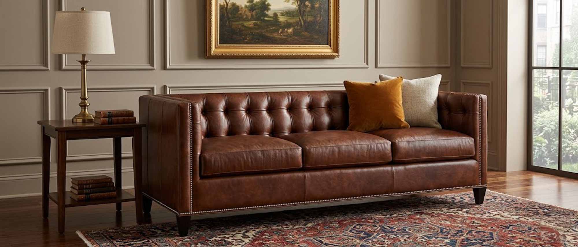 Lowery Leather Queen Size Sofa Sleeper - Image 2