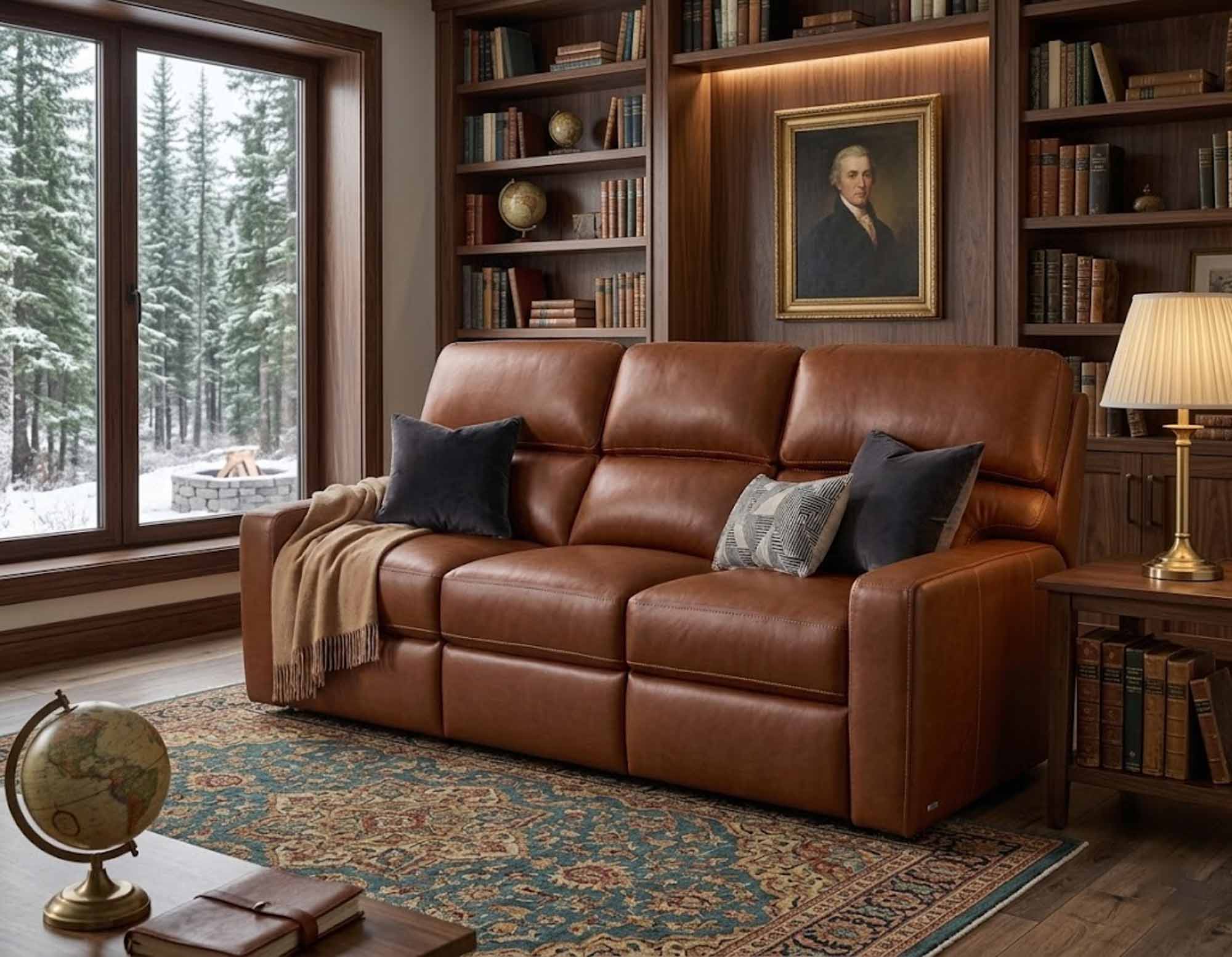 Lydia Leather Reclining Sofa - Image 3