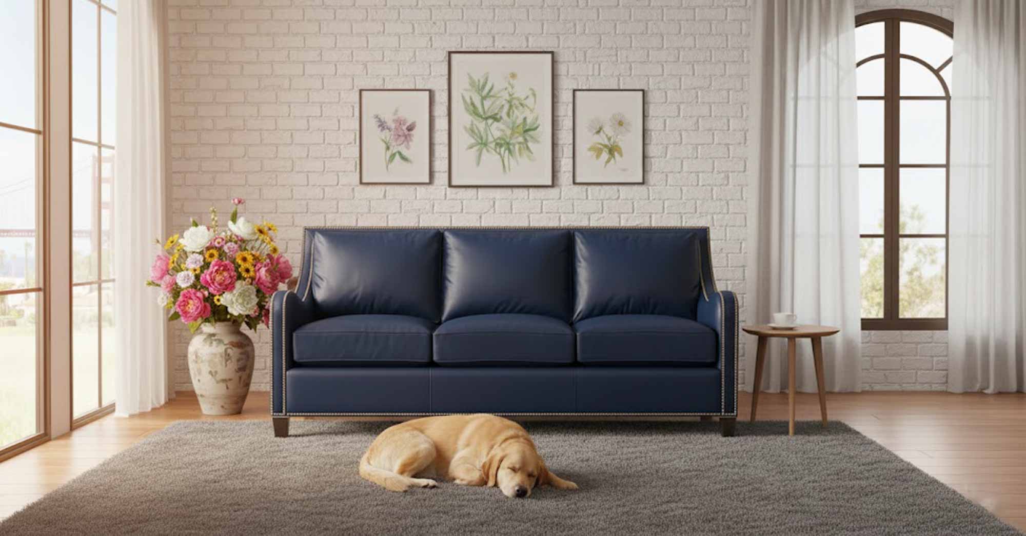 Lynn Leather Sofa - Image 9
