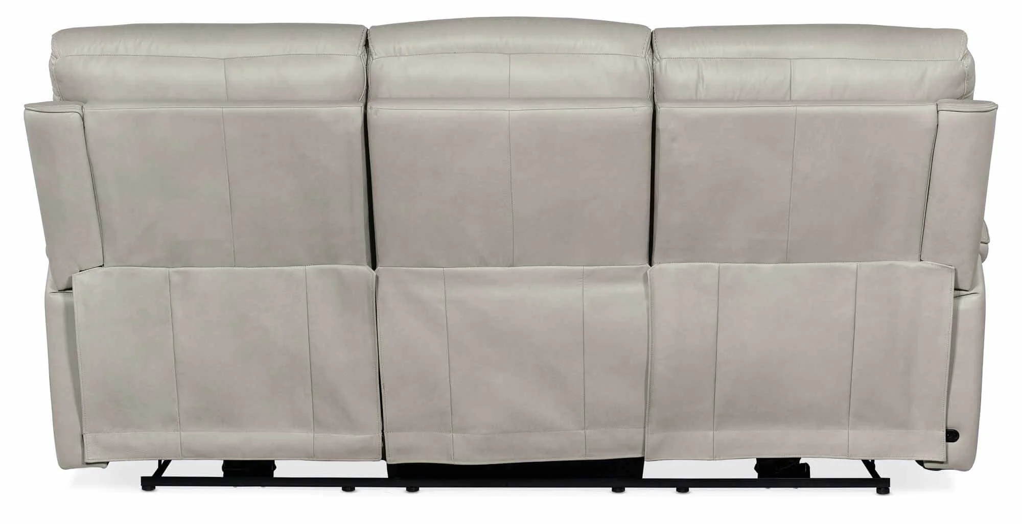 Lyra Leather Zero Gravity Power Reclining Sofa With Articulating Headrest And Lumbar In Grey - Image 4