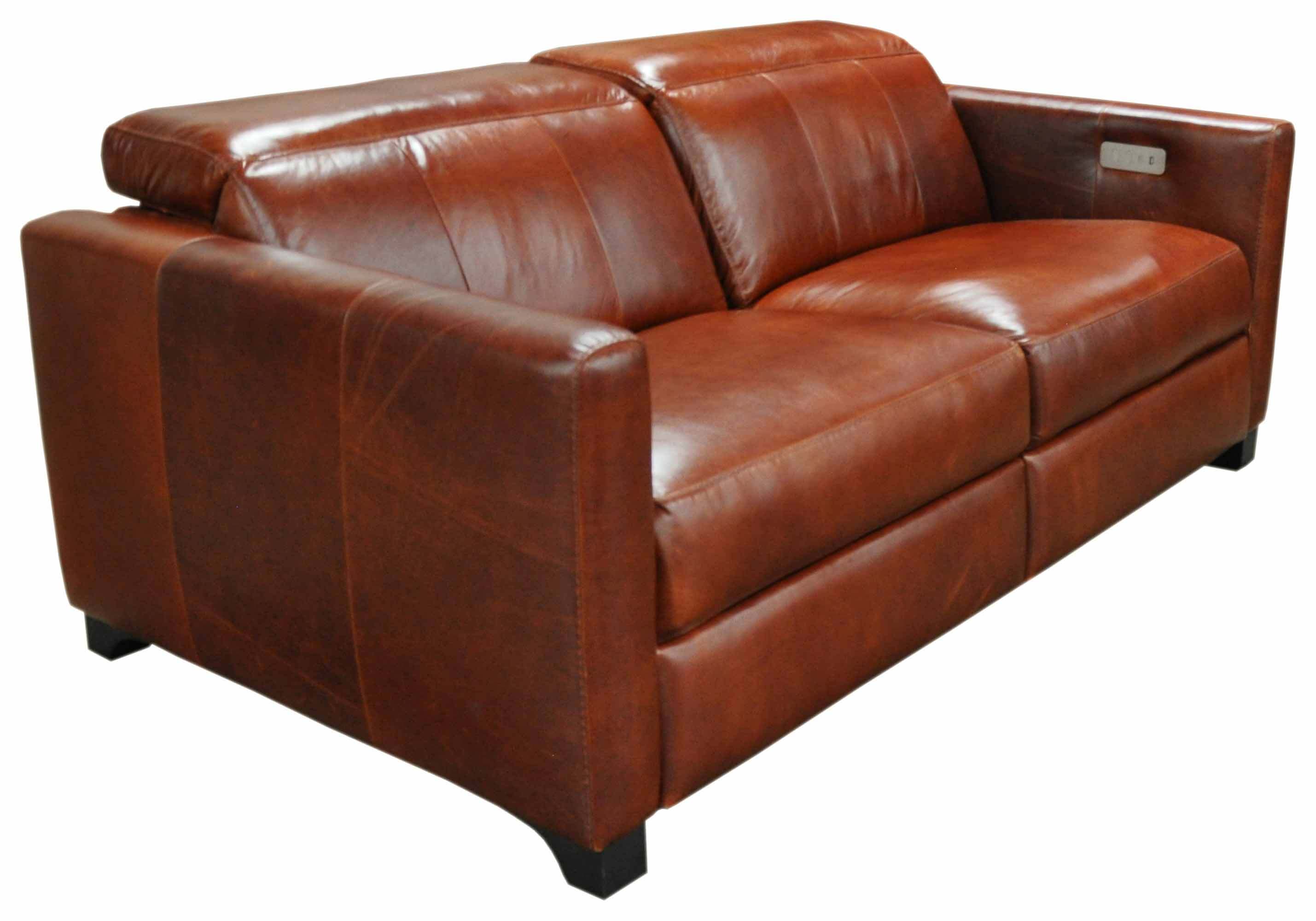 Manzoni Leather Power Reclining Loveseat With Articulating Headrest - Image 2
