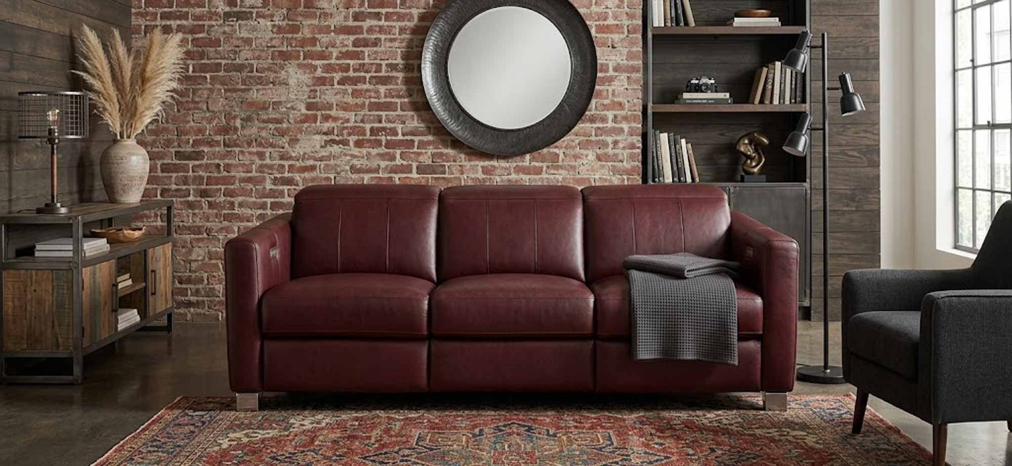 Manzoni Leather Power Reclining Loveseat With Articulating Headrest - Image 5