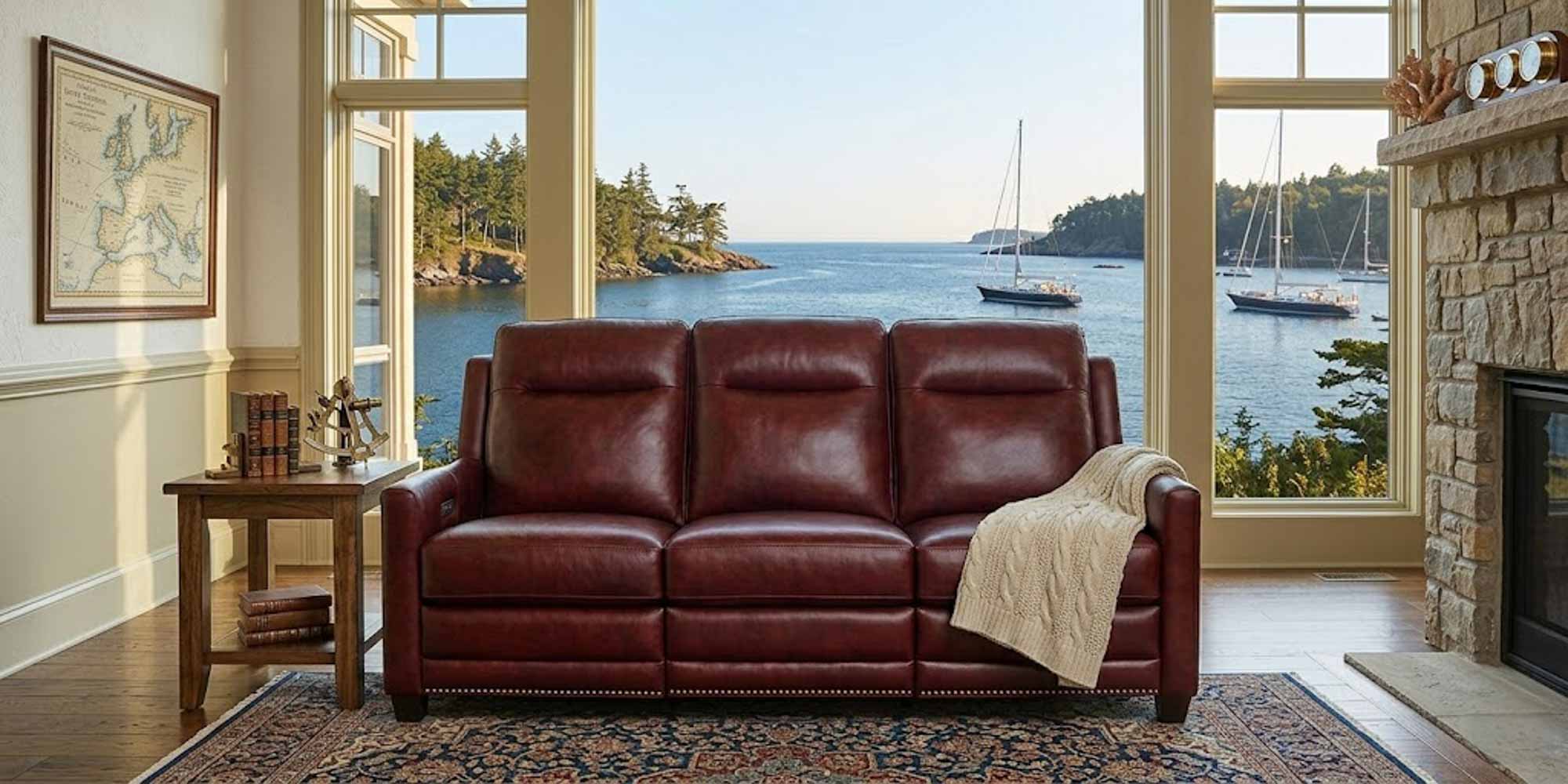 Marcello Leather Power Reclining Sofa With Articulating Headrest - Image 3
