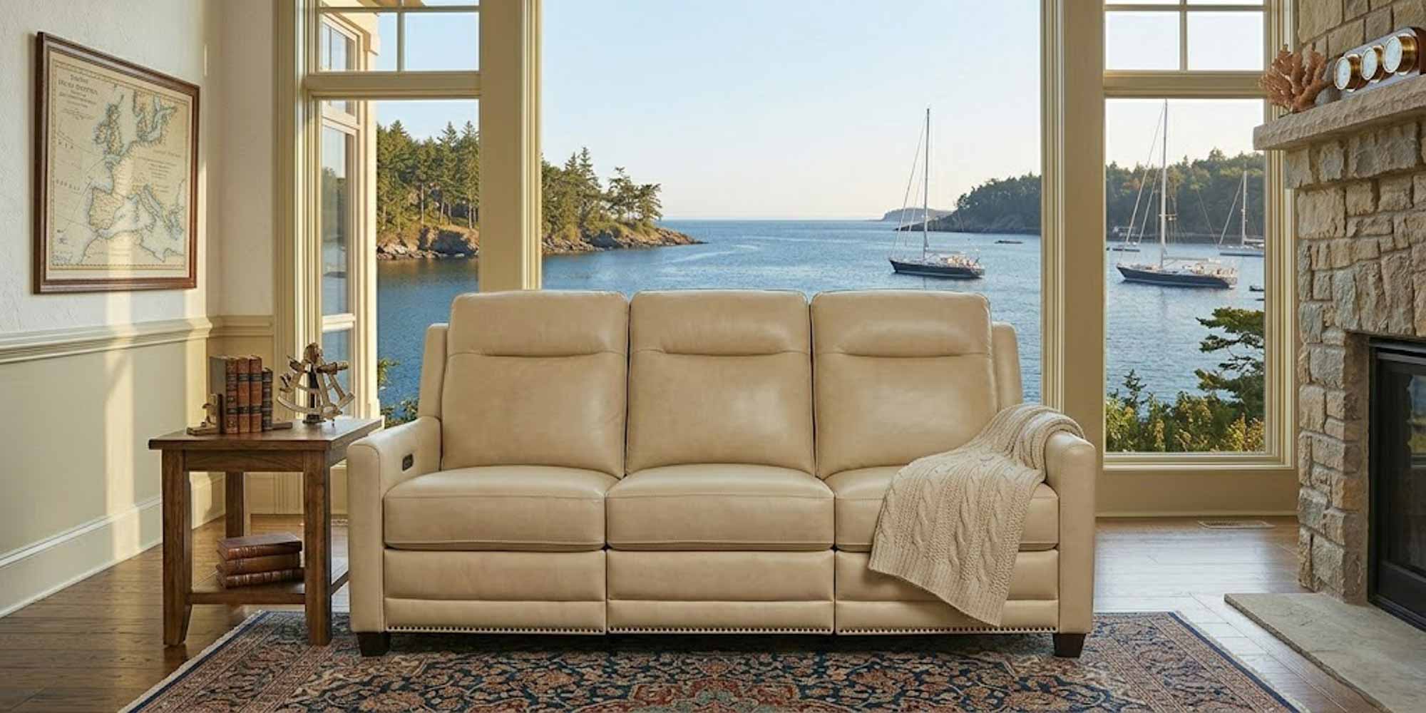 Marcello Leather Power Reclining Sofa With Articulating Headrest - Image 4