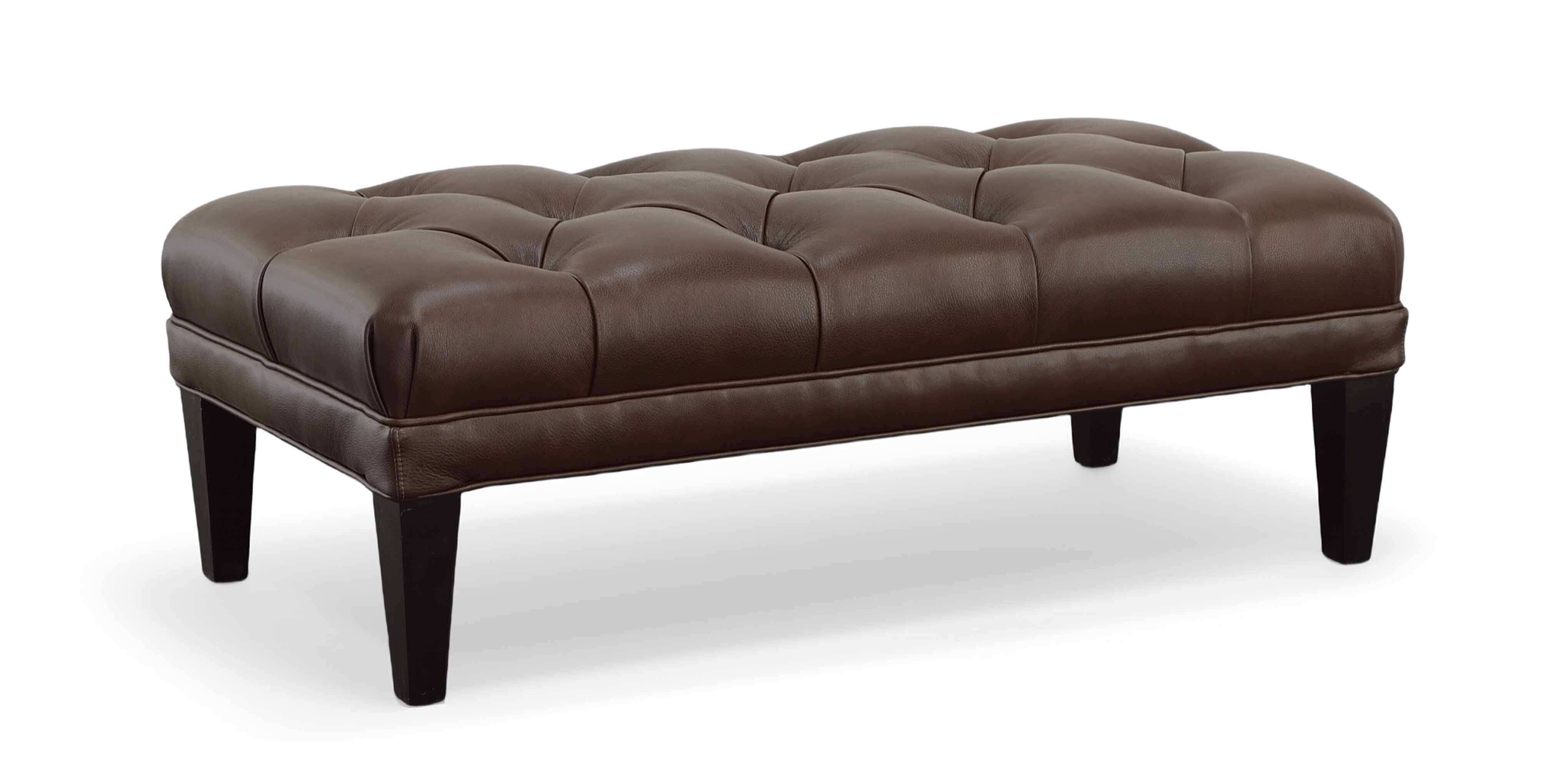 Markham Leather Ottoman - Image 4