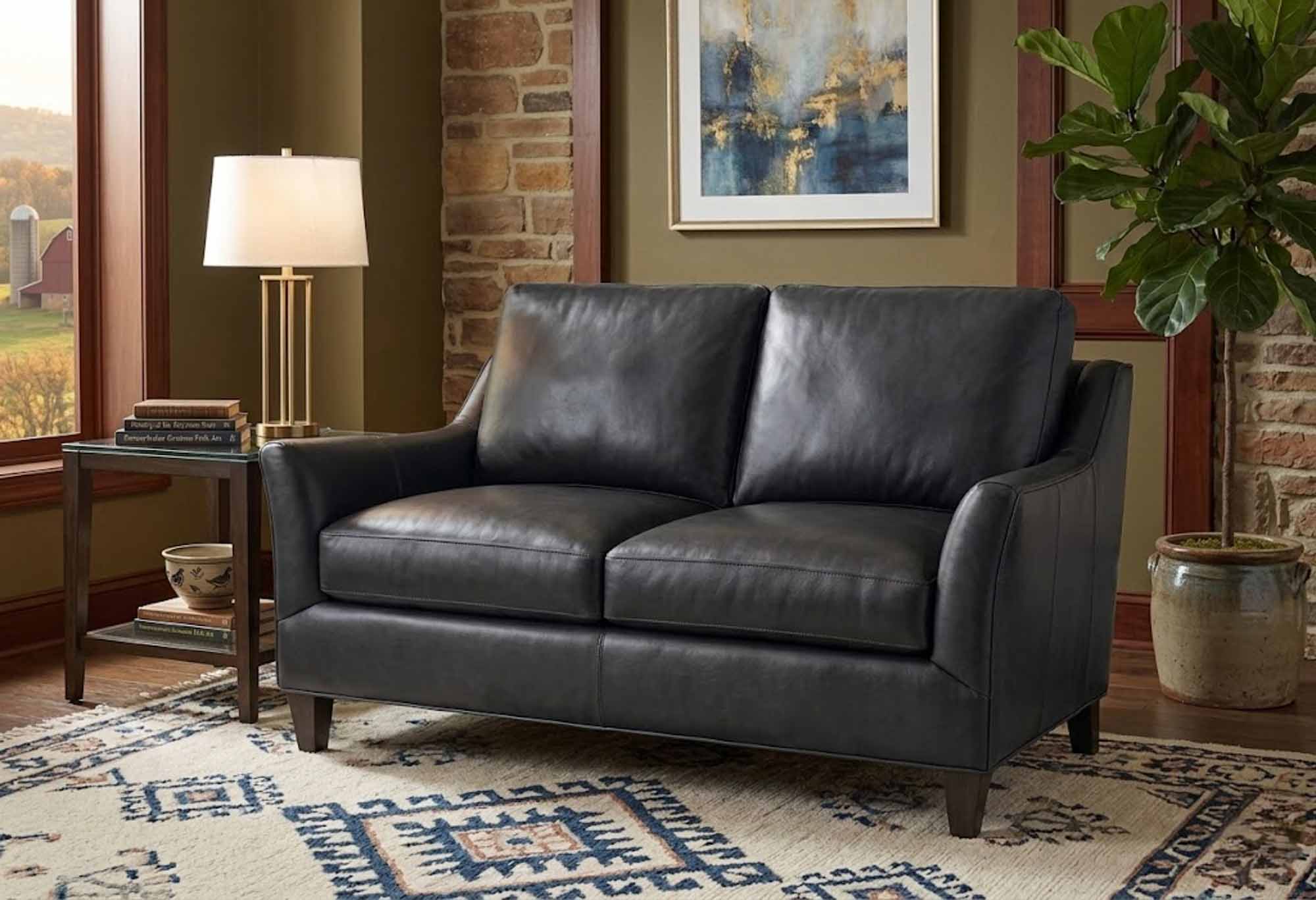 Marleigh Leather Loveseat - Image 4