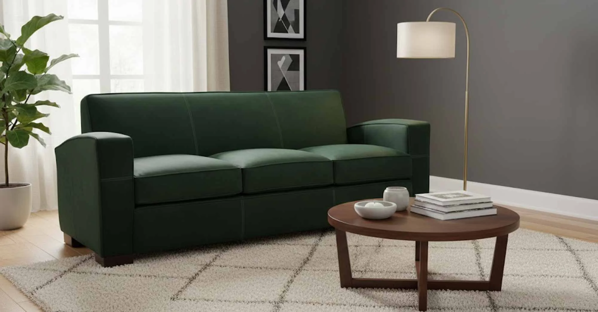 Marvin Leather Loveseat - Image 2