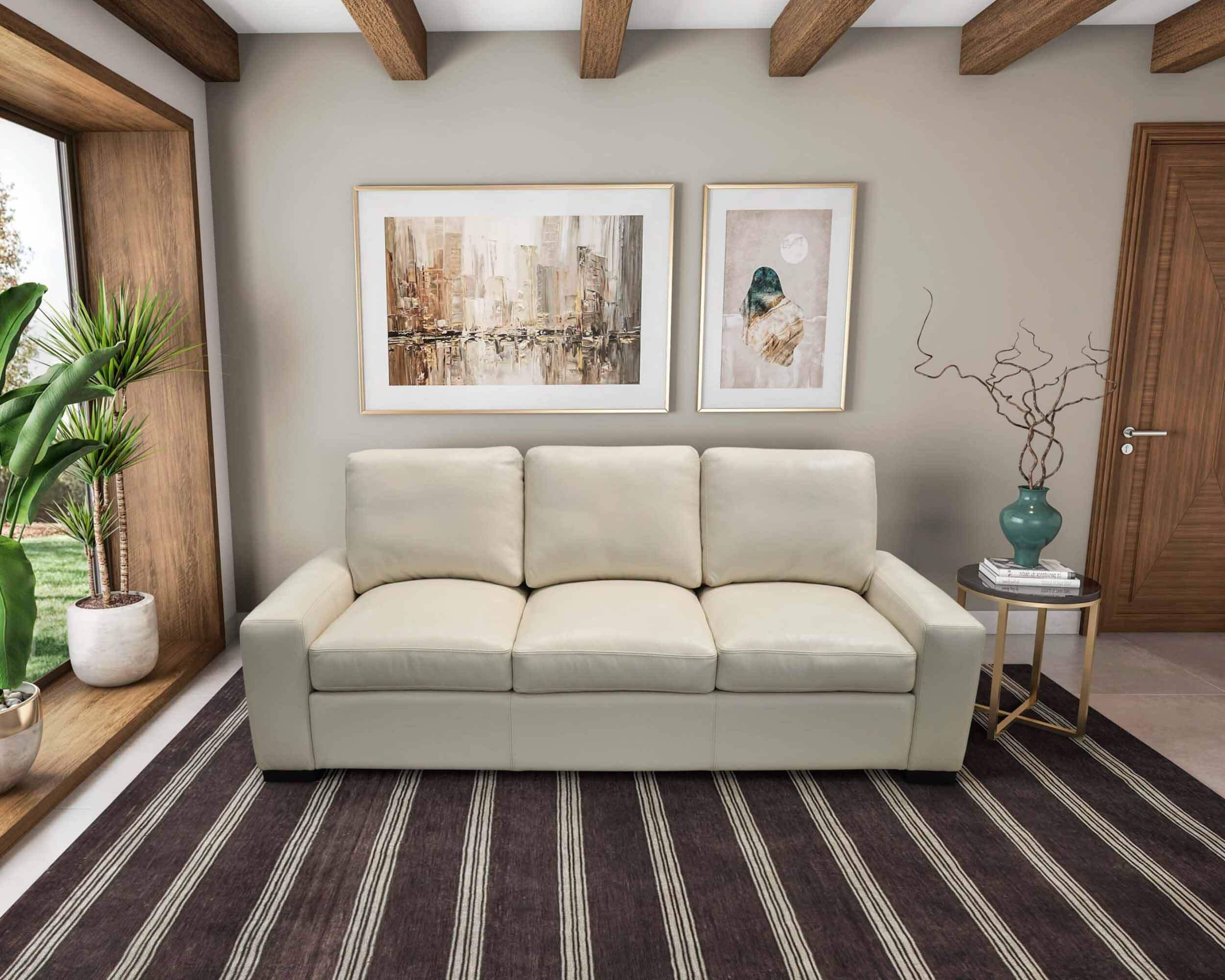 Max 3 Leather Sofa - Image 4
