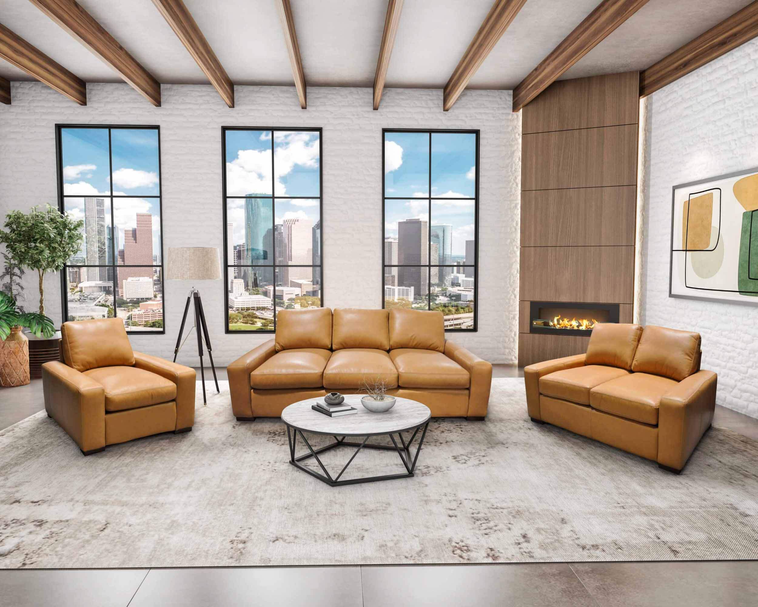 Max 3 Leather Sofa - Image 5