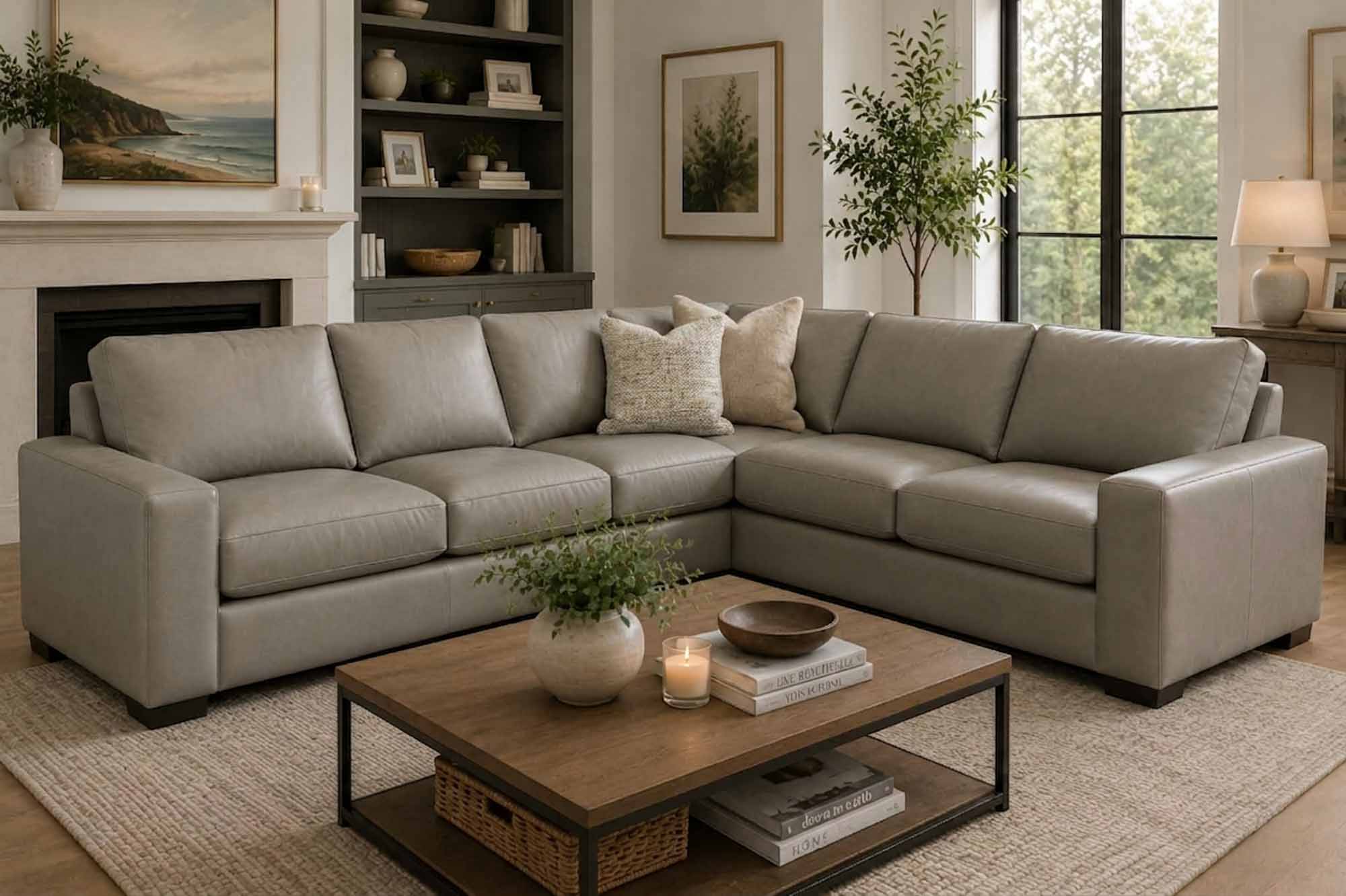 Max Leather Sectional - Image 4