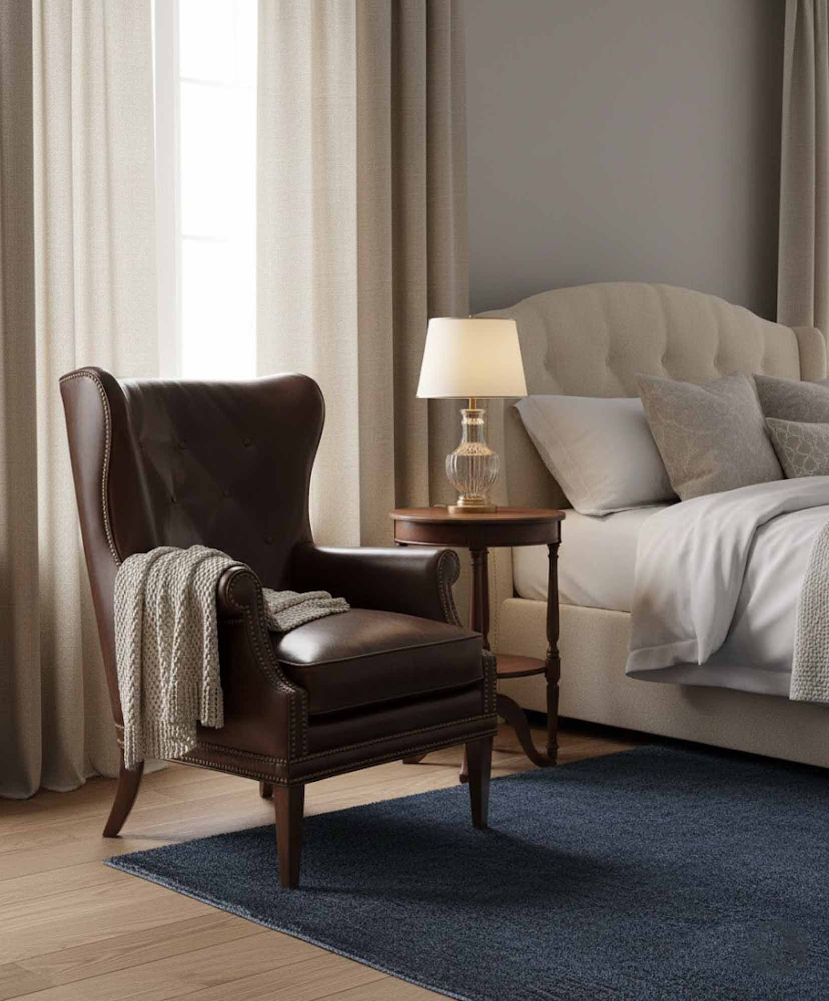 Maya Leather Chair In Dark Brown - Image 4