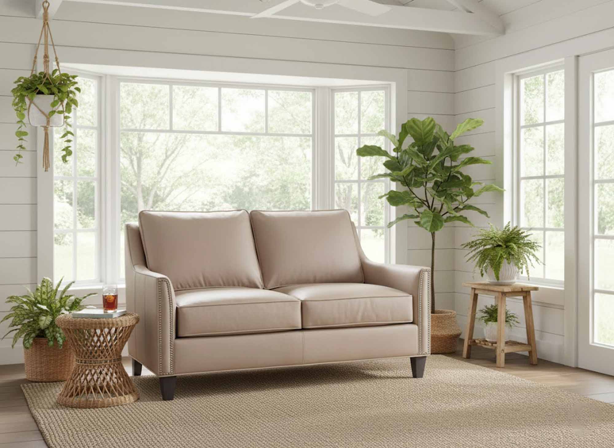 Meredith Leather Loveseat - Image 5