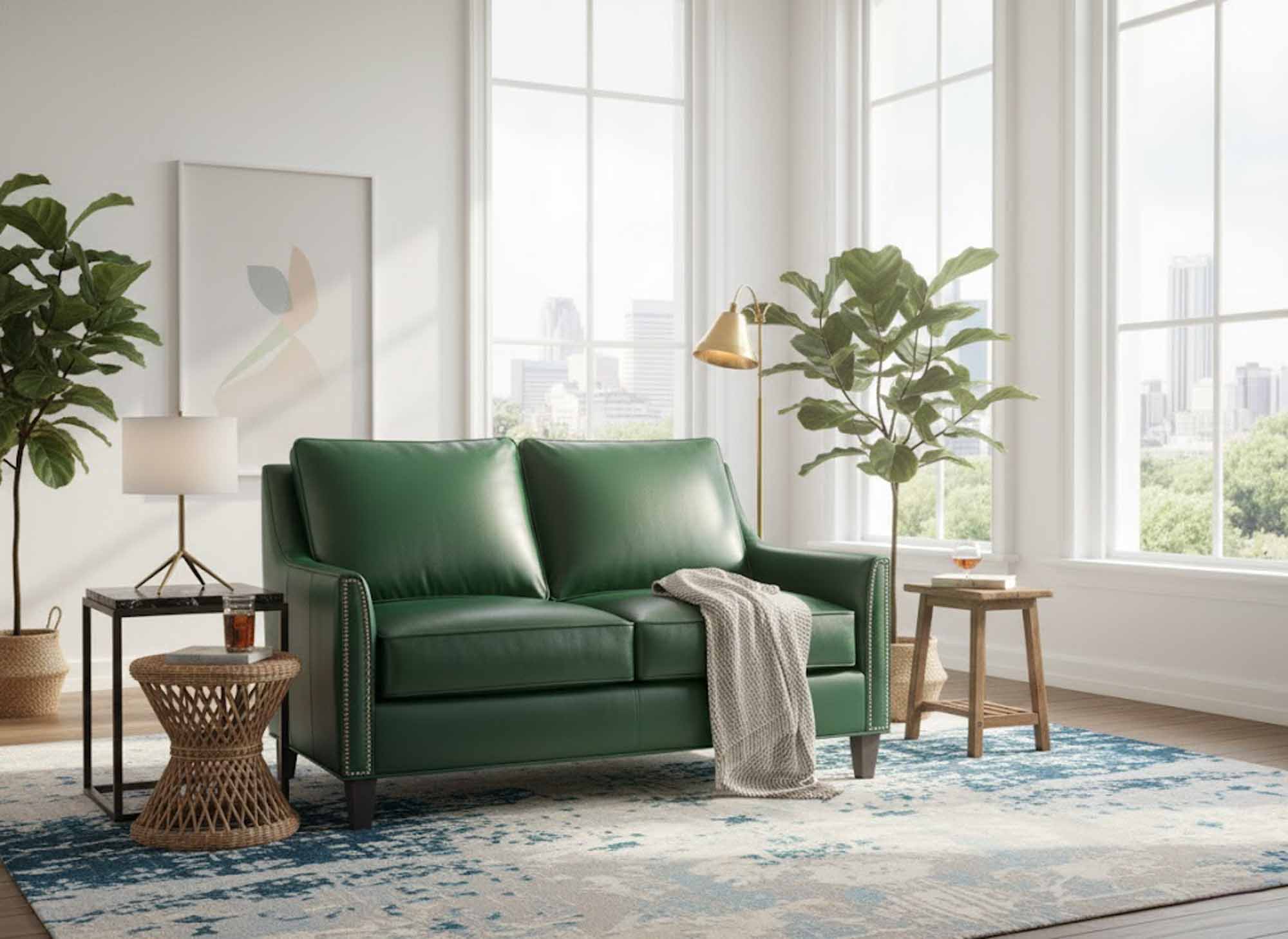 Meredith Leather Loveseat - Image 7
