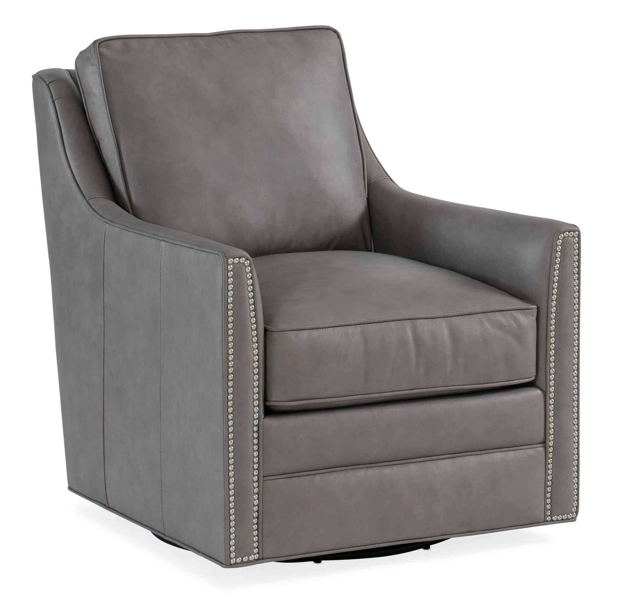 Meredith Leather Swivel Chair - Image 6
