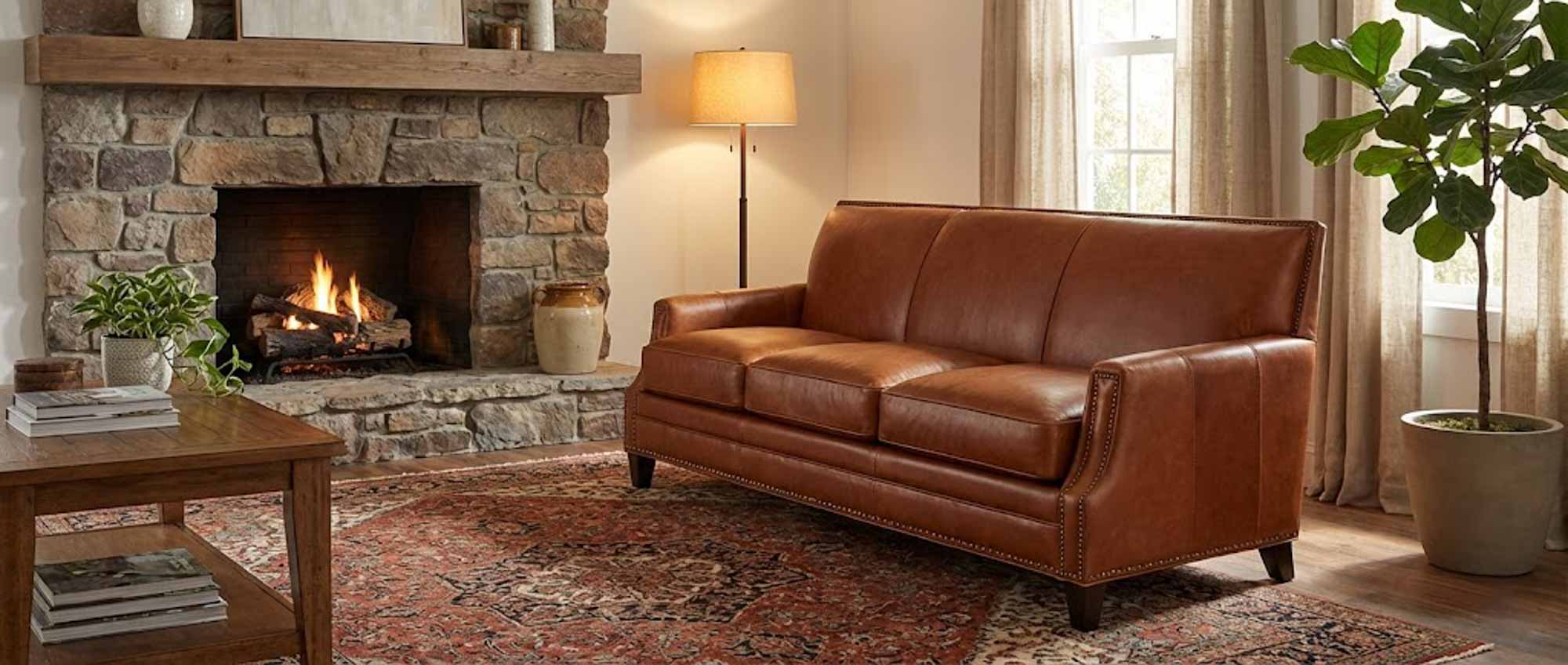 Mills Leather Loveseat - Image 3