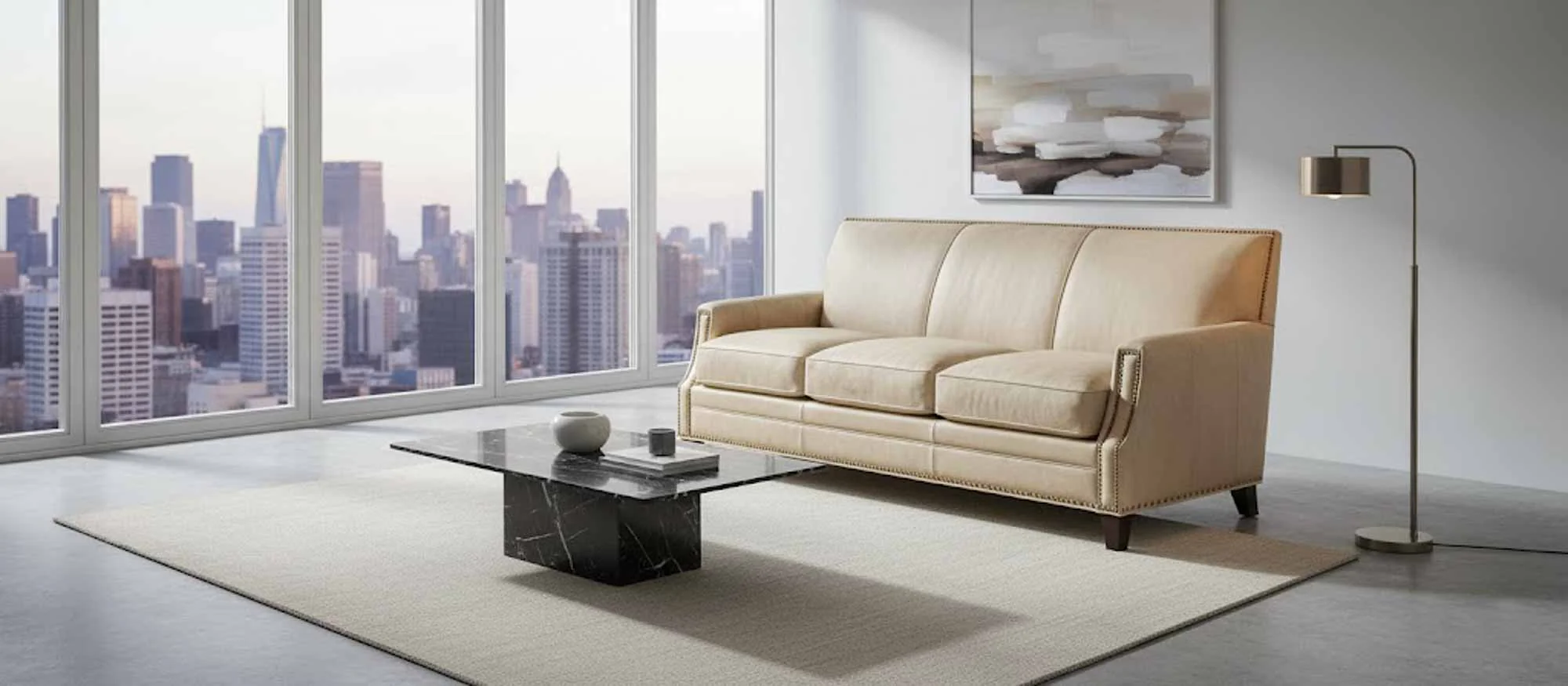 Mills Leather Queen Size Sofa Sleeper - Image 4