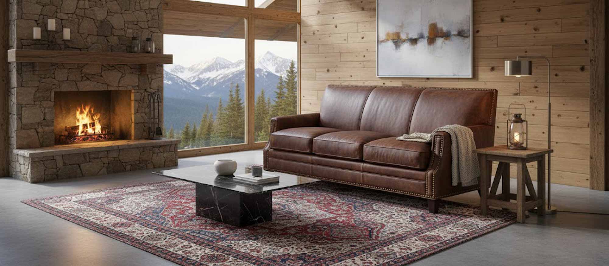 Mills Leather Sofa - Image 5