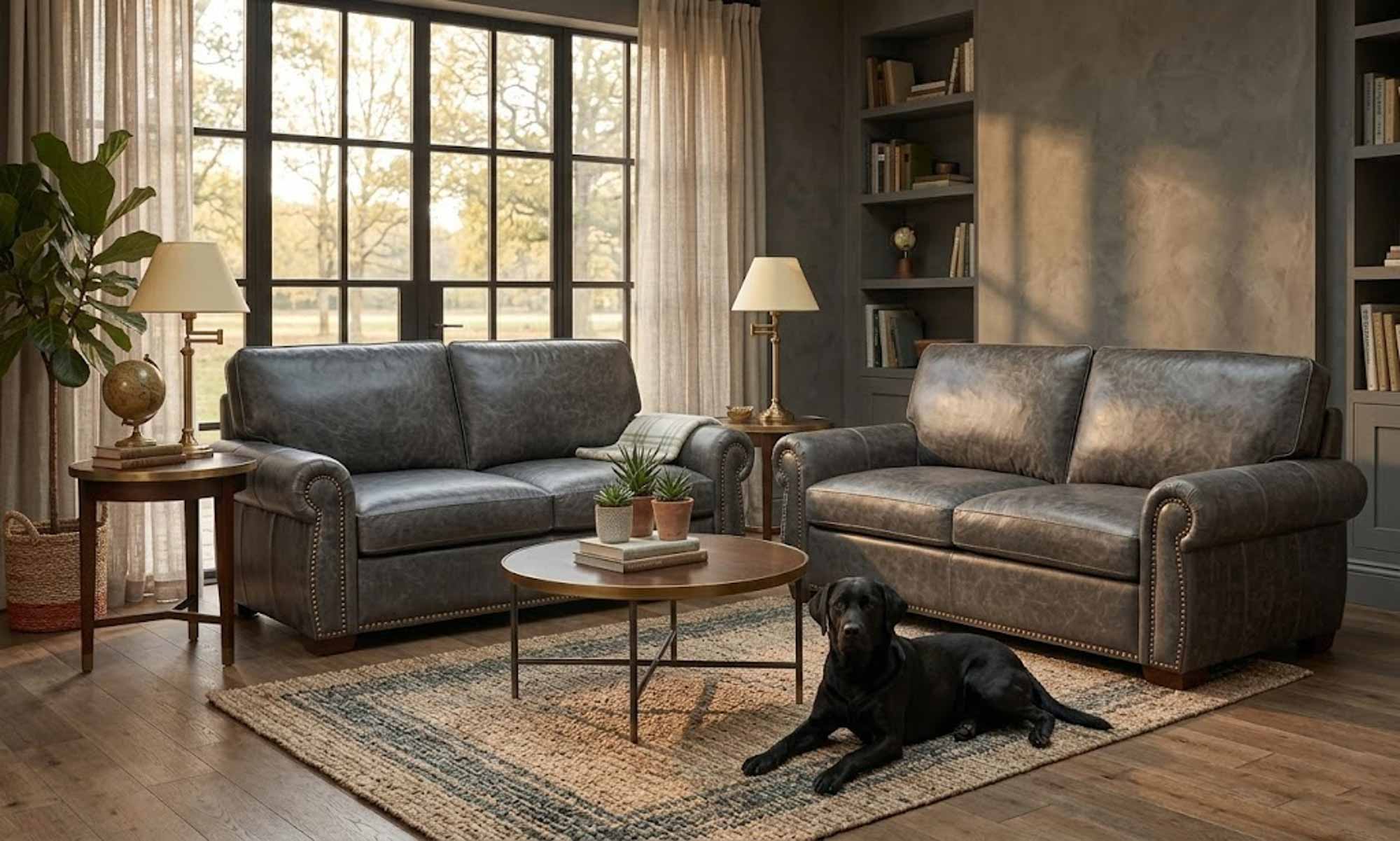 Milo 2 Leather Sofa - Image 4