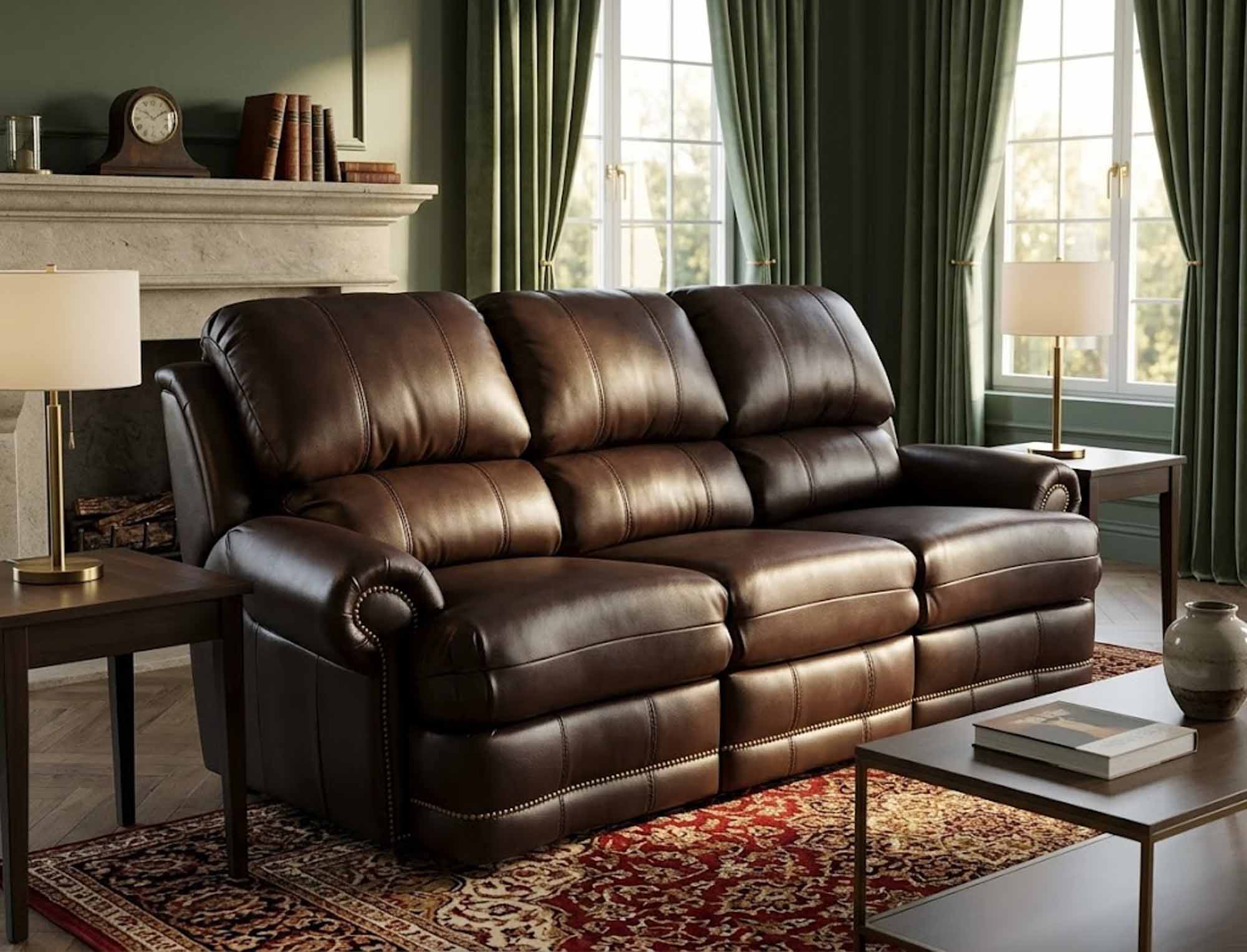 Morgan Leather Reclining Loveseat - Image 2