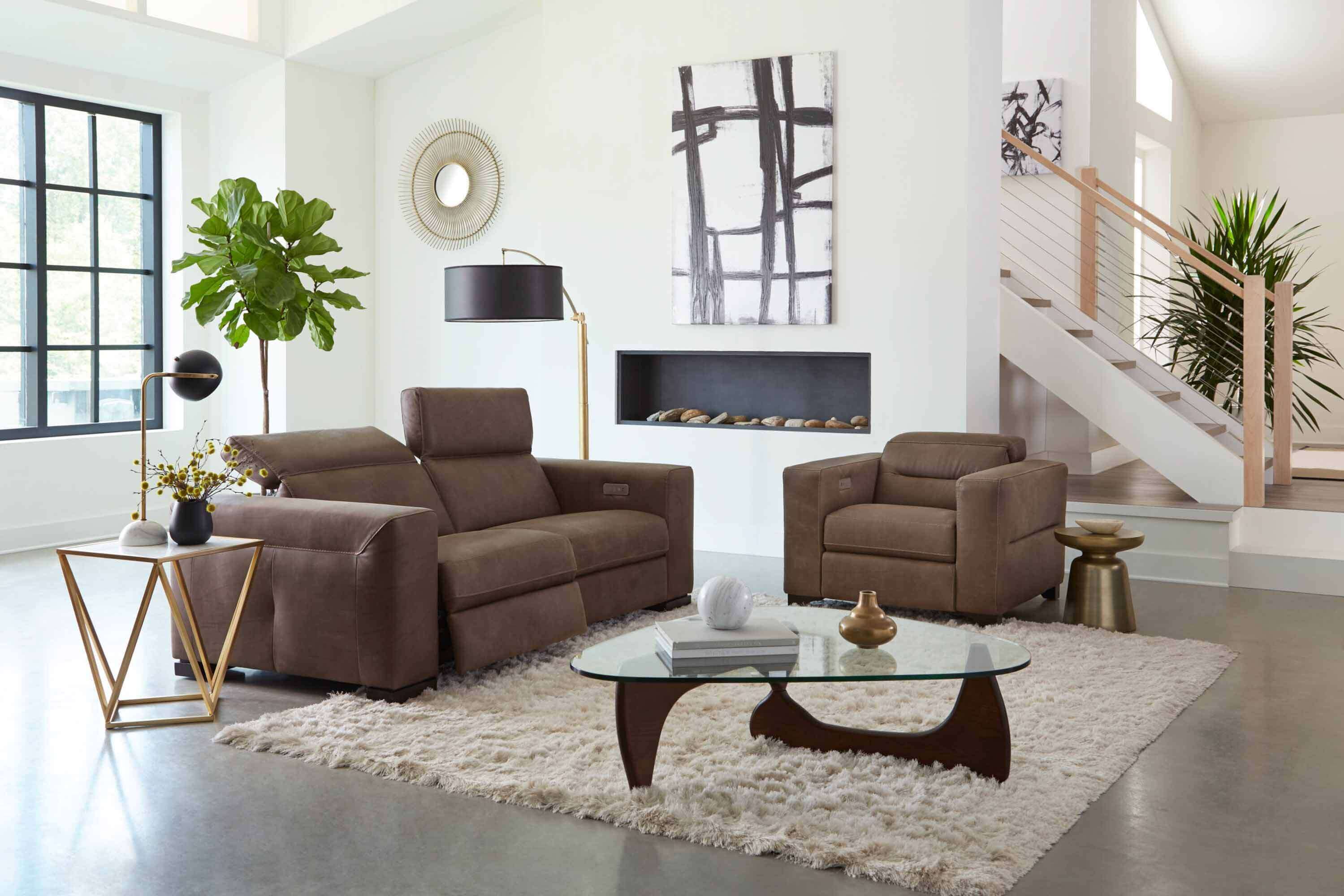 Murano Leather Power Reclining Sofa With Articulating Headrest - Image 6