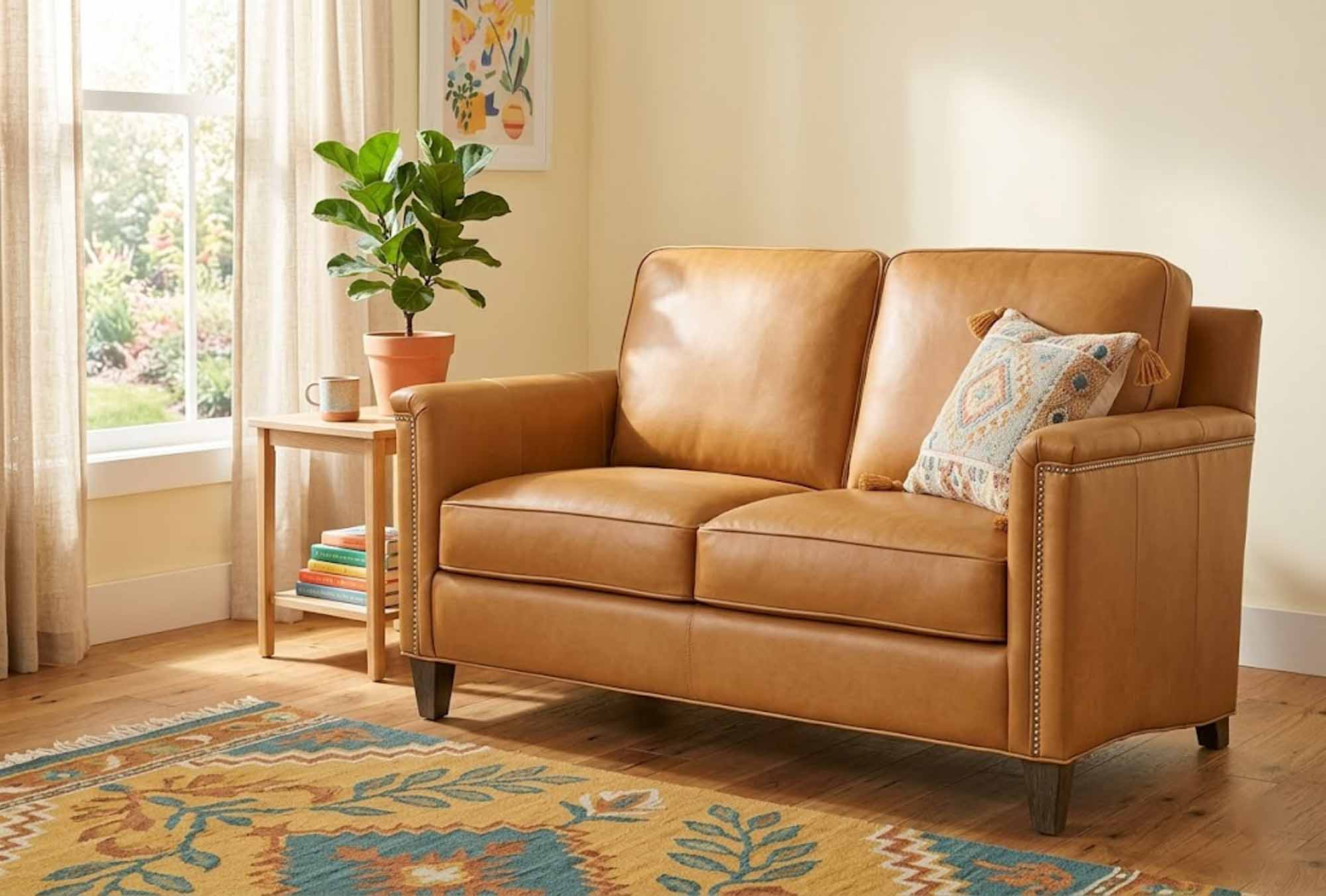 Nala Leather Loveseat - Image 5