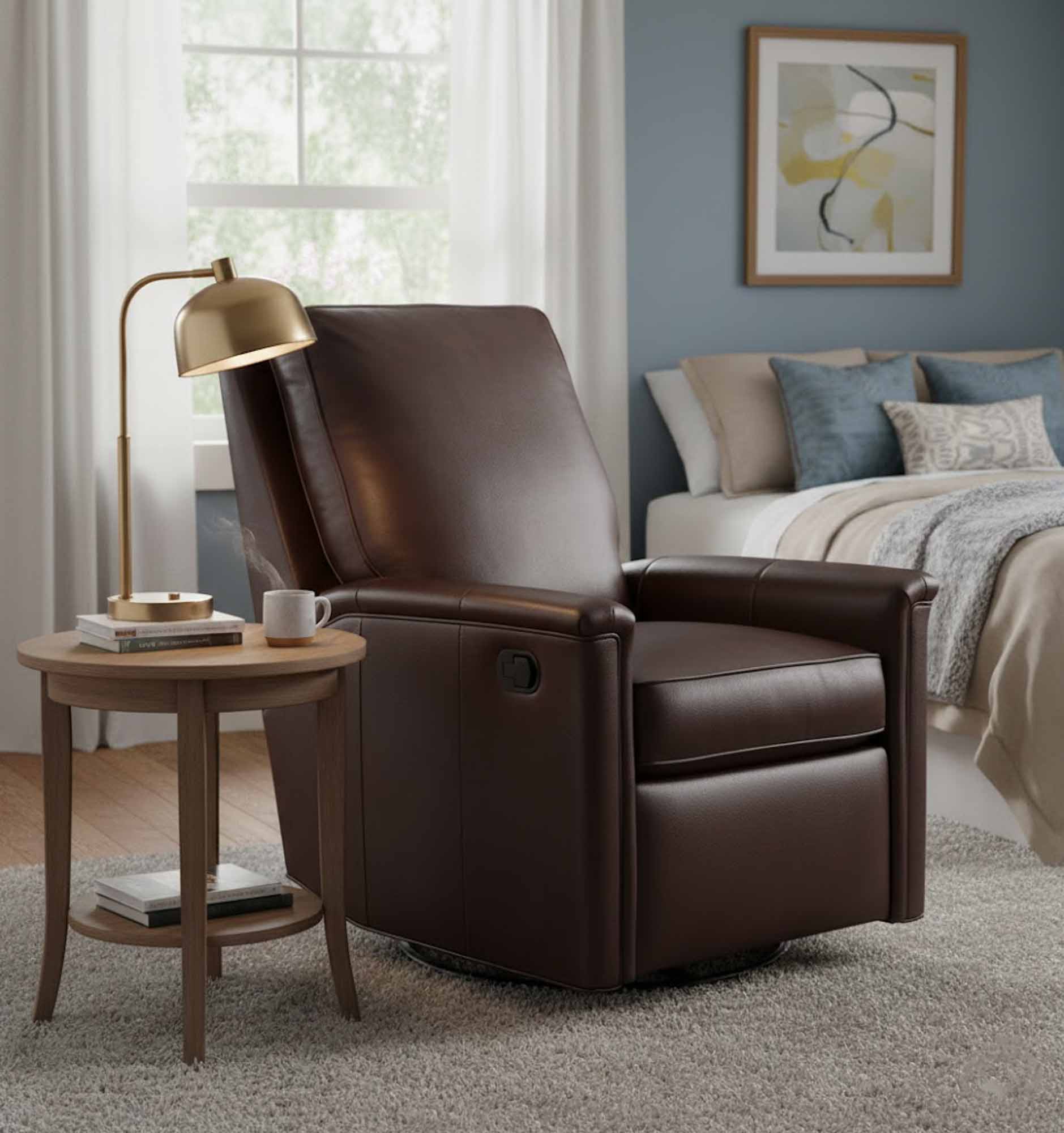 Nala Leather Wallhugger Recliner - Image 6