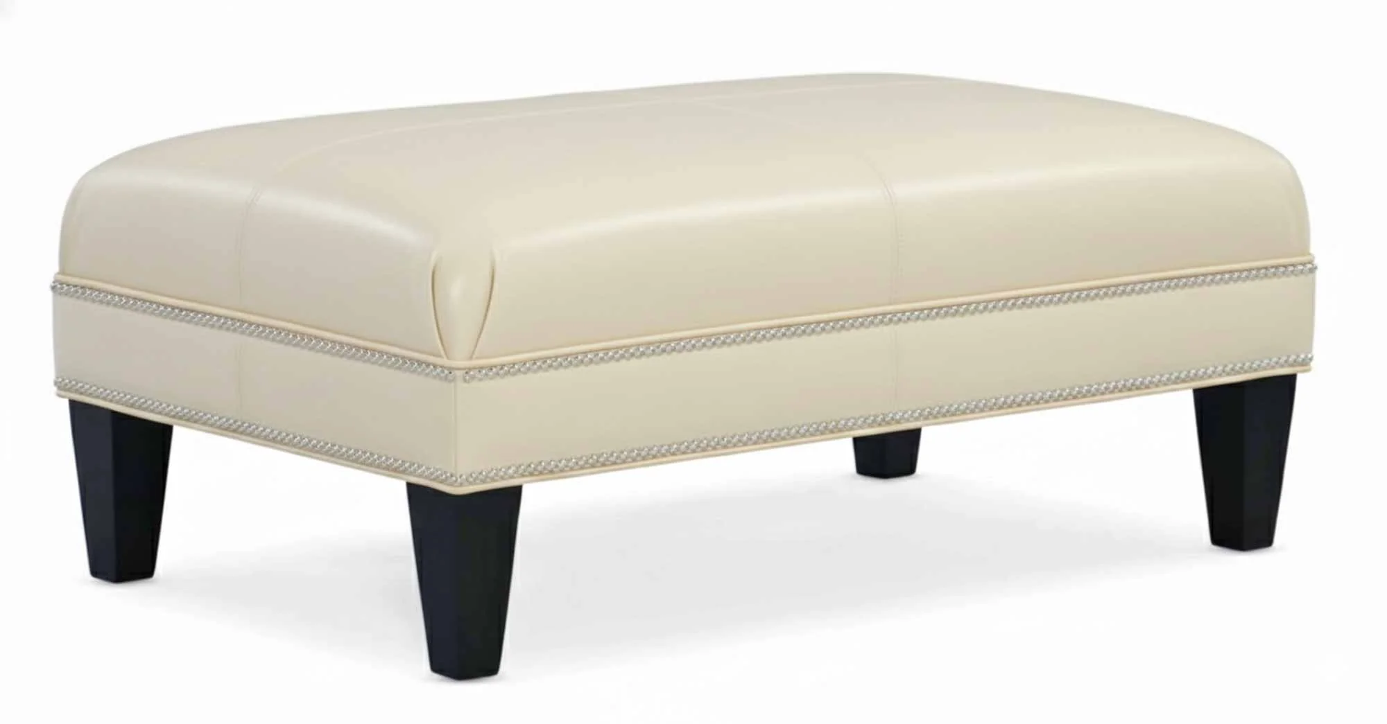 Nancy Leather Cocktail Ottoman