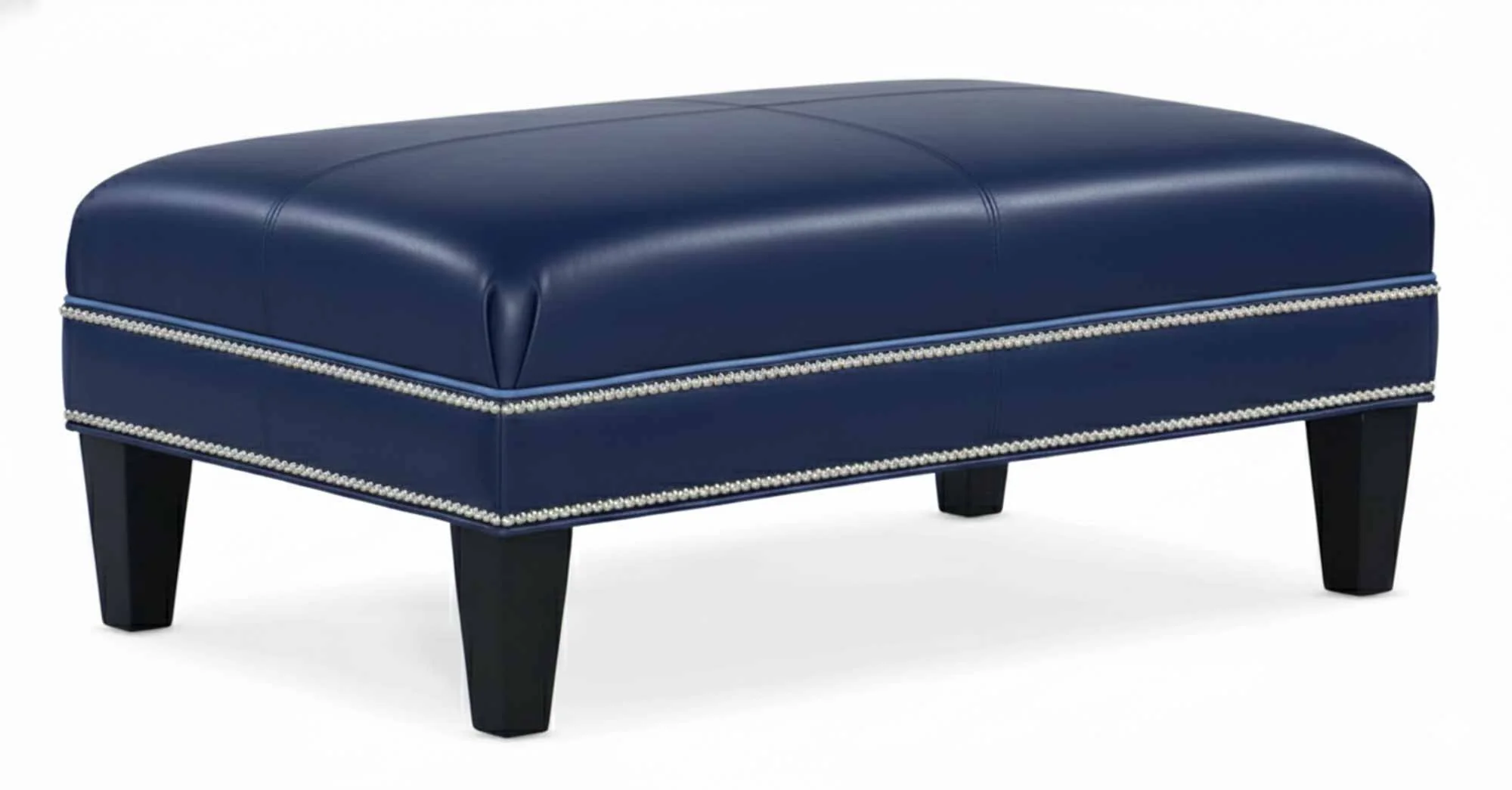 Nancy Leather Cocktail Ottoman - Image 2