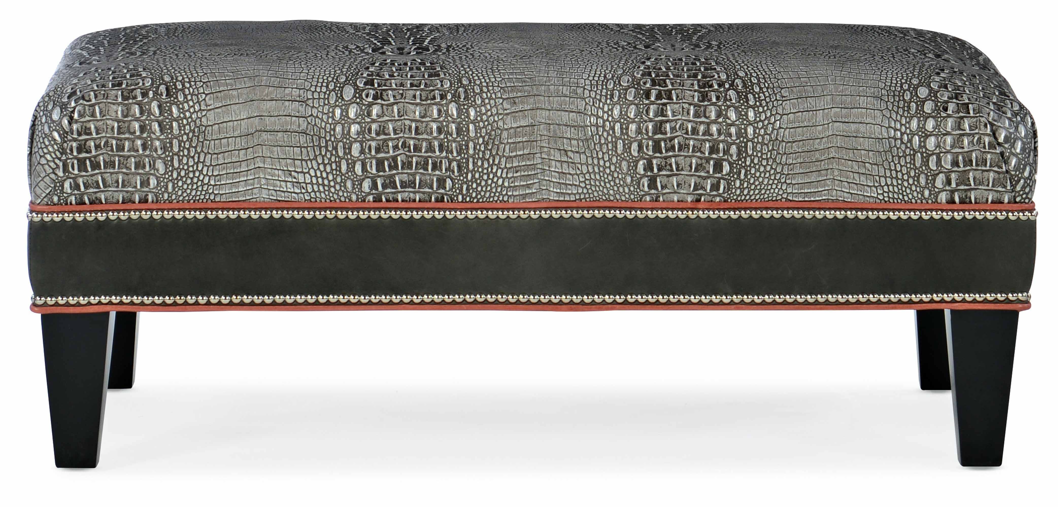 Nancy Leather Cocktail Ottoman - Image 4