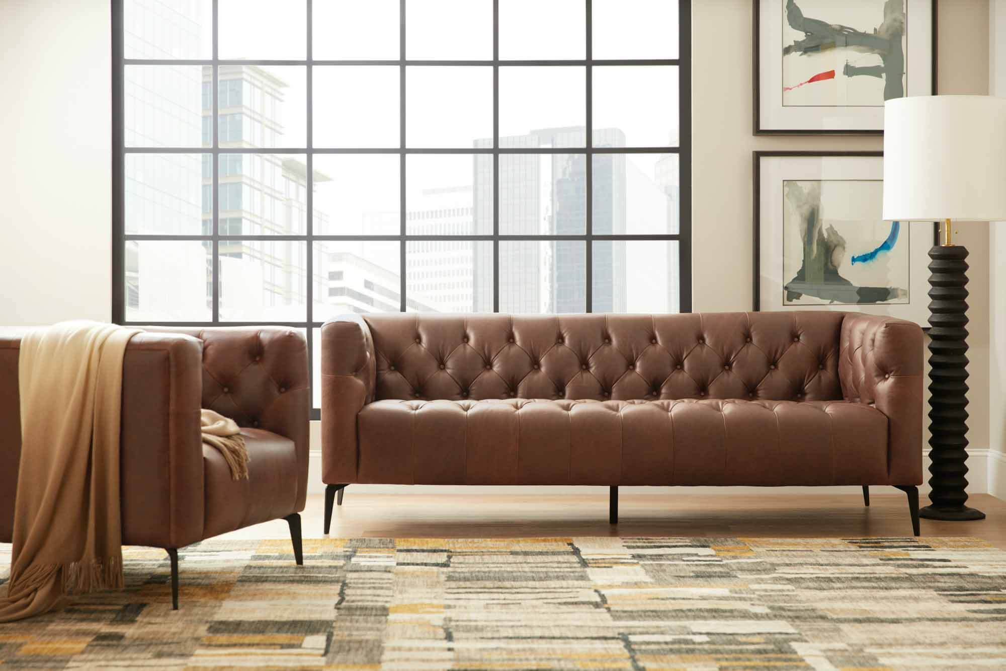 Nicolla Leather Chair In Brown - Image 3