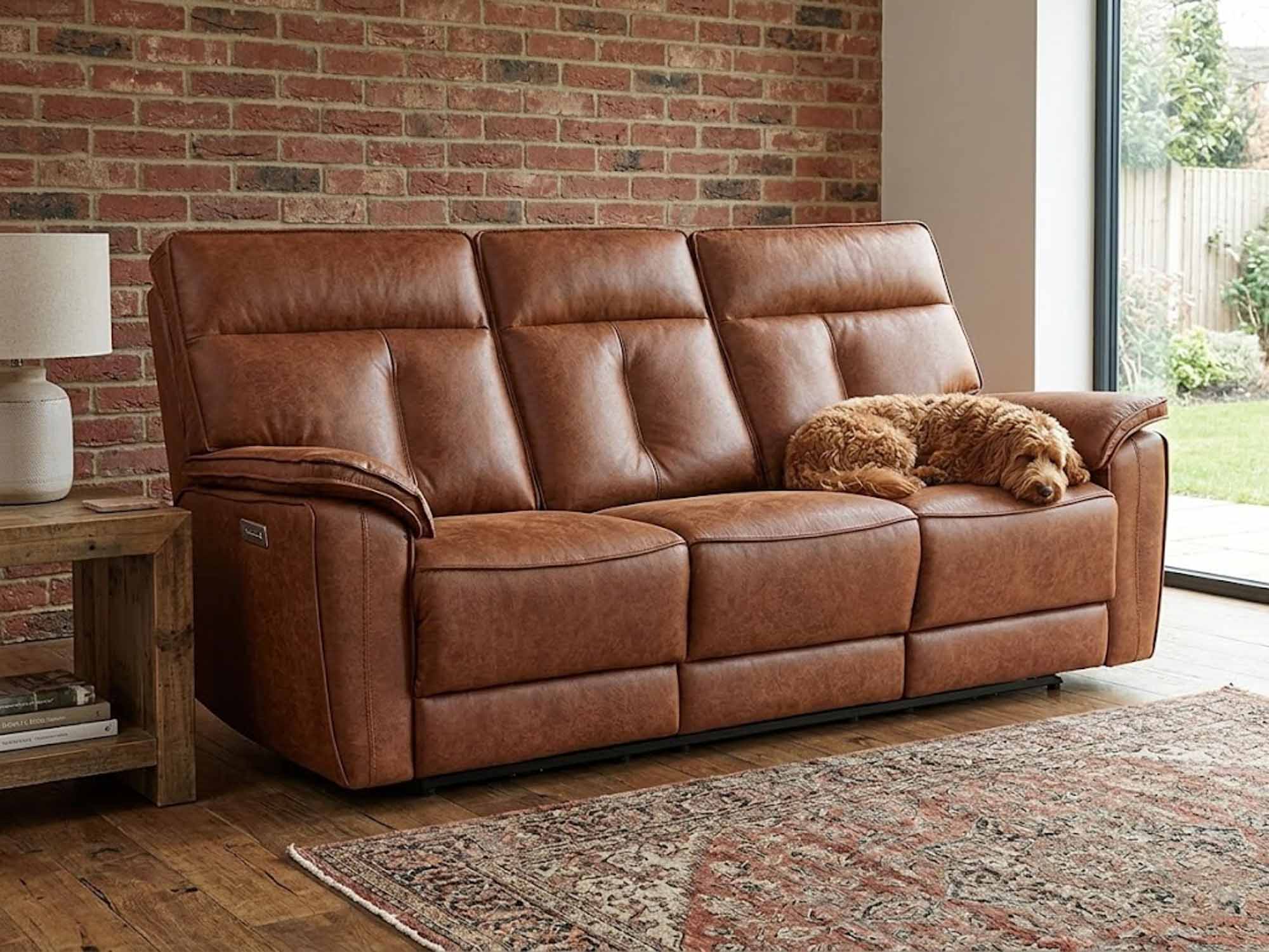 Oakley Leather Power Reclining Loveseat With Articulating Headrest - Image 7