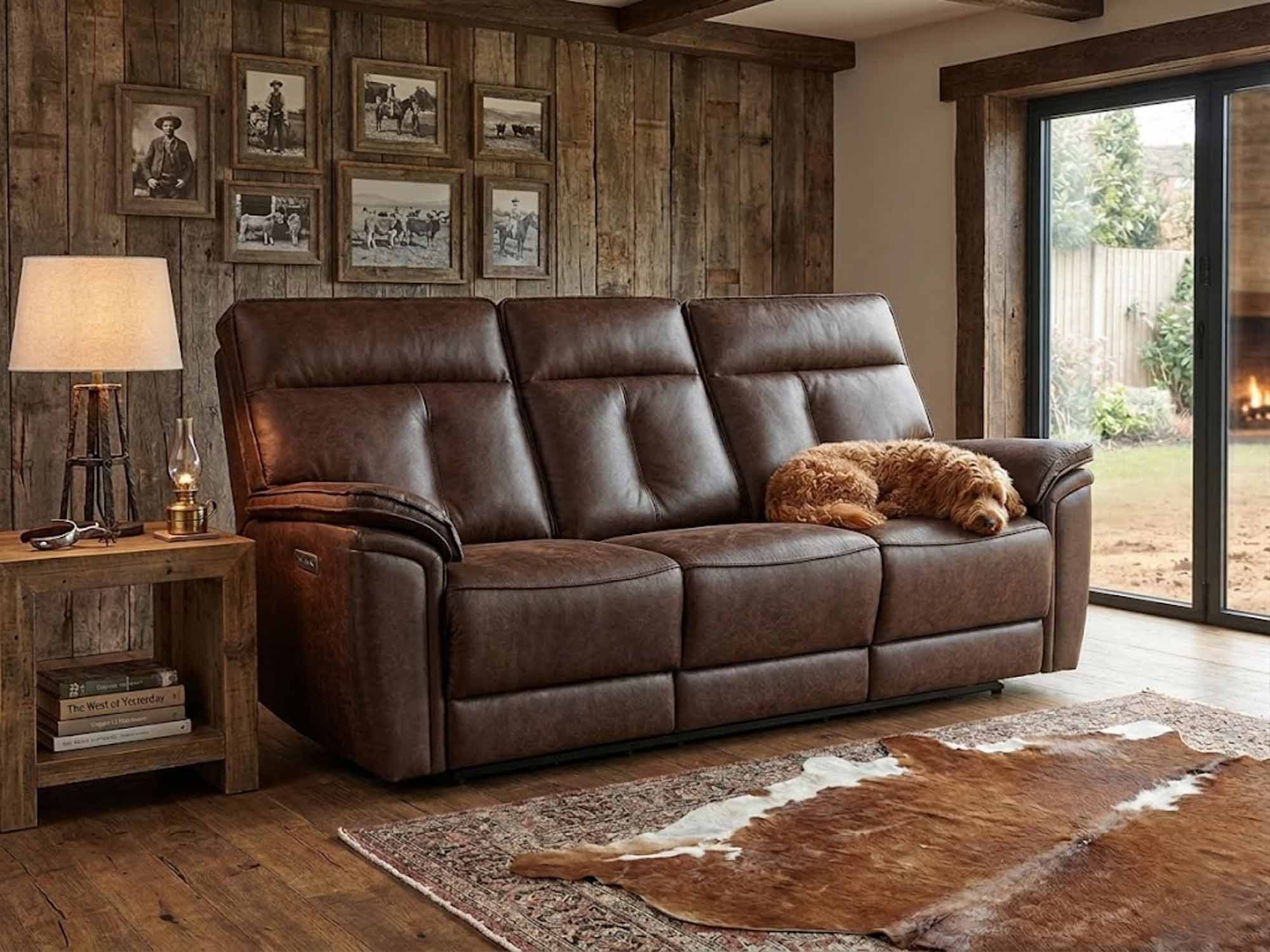 Oakley Leather Power Reclining Loveseat With Articulating Headrest - Image 8
