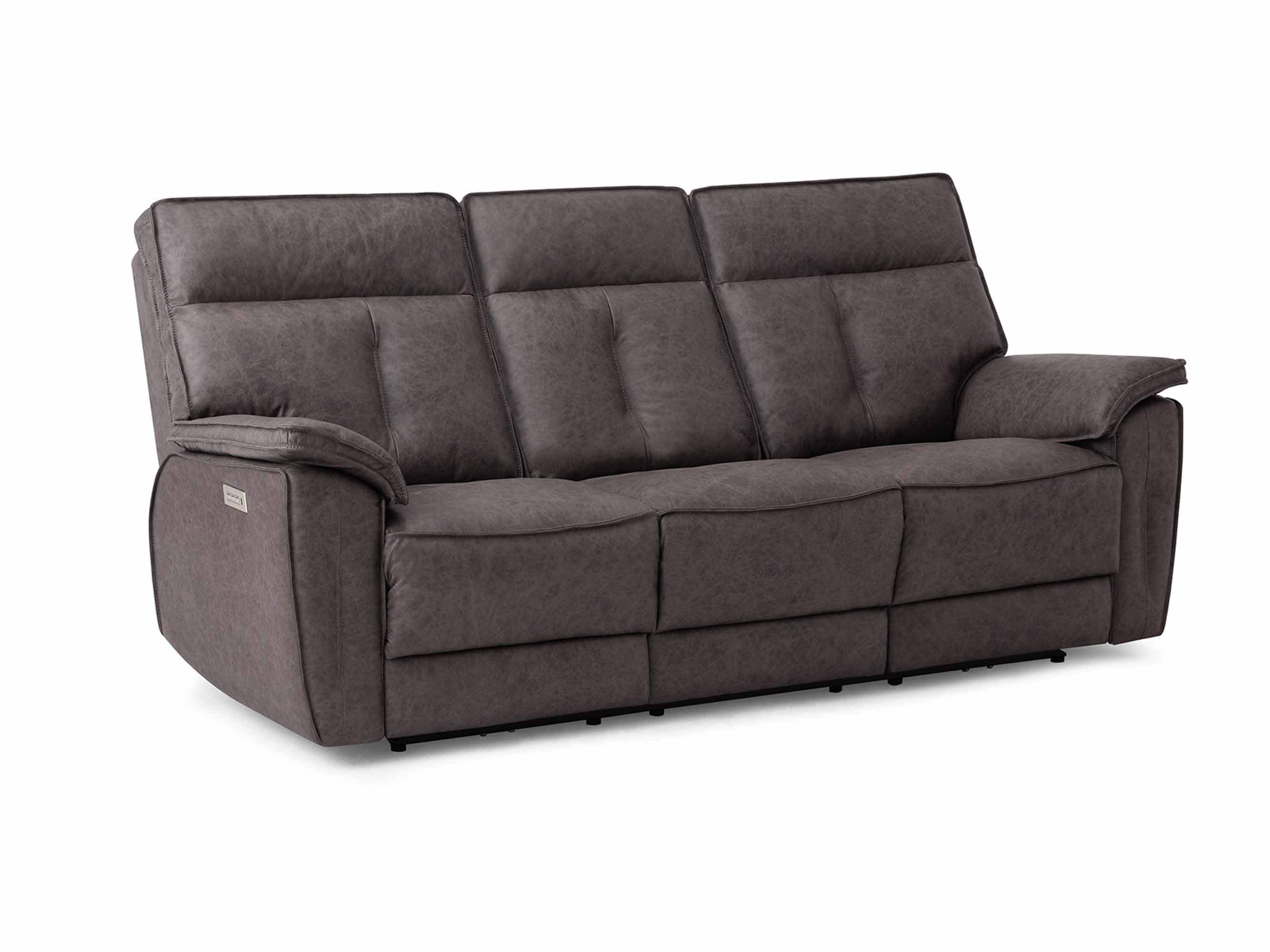 Oakley Leather Power Reclining Sofa With Articulating Headrest