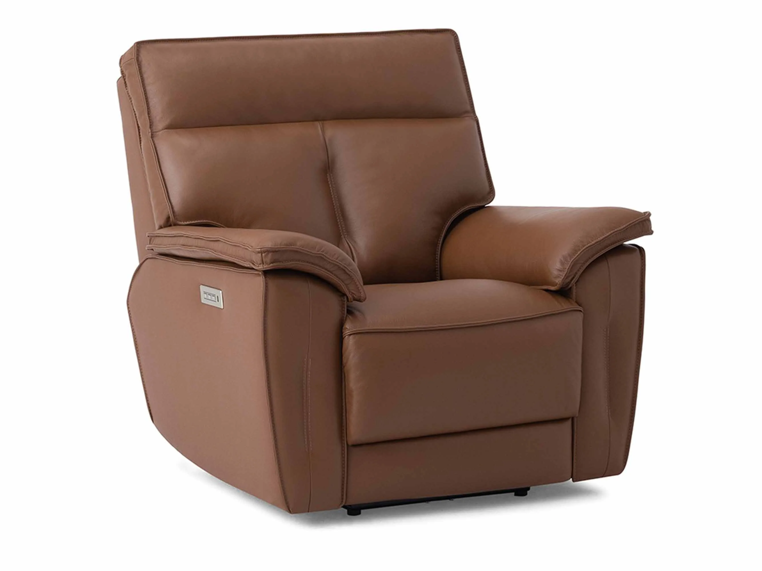 Oakley Leather Wallhugger Power Recliner With Articulating Headrest