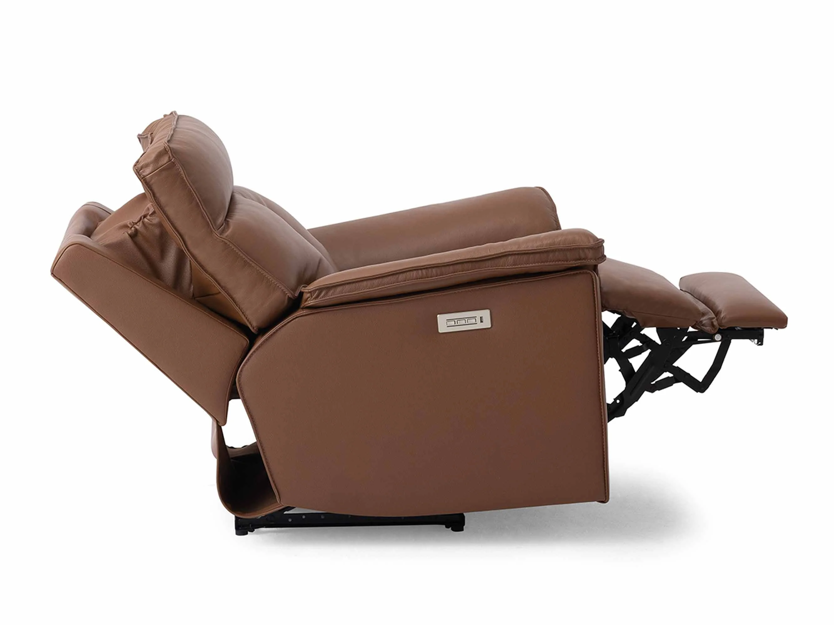 Oakley Leather Wallhugger Power Recliner With Articulating Headrest - Image 6