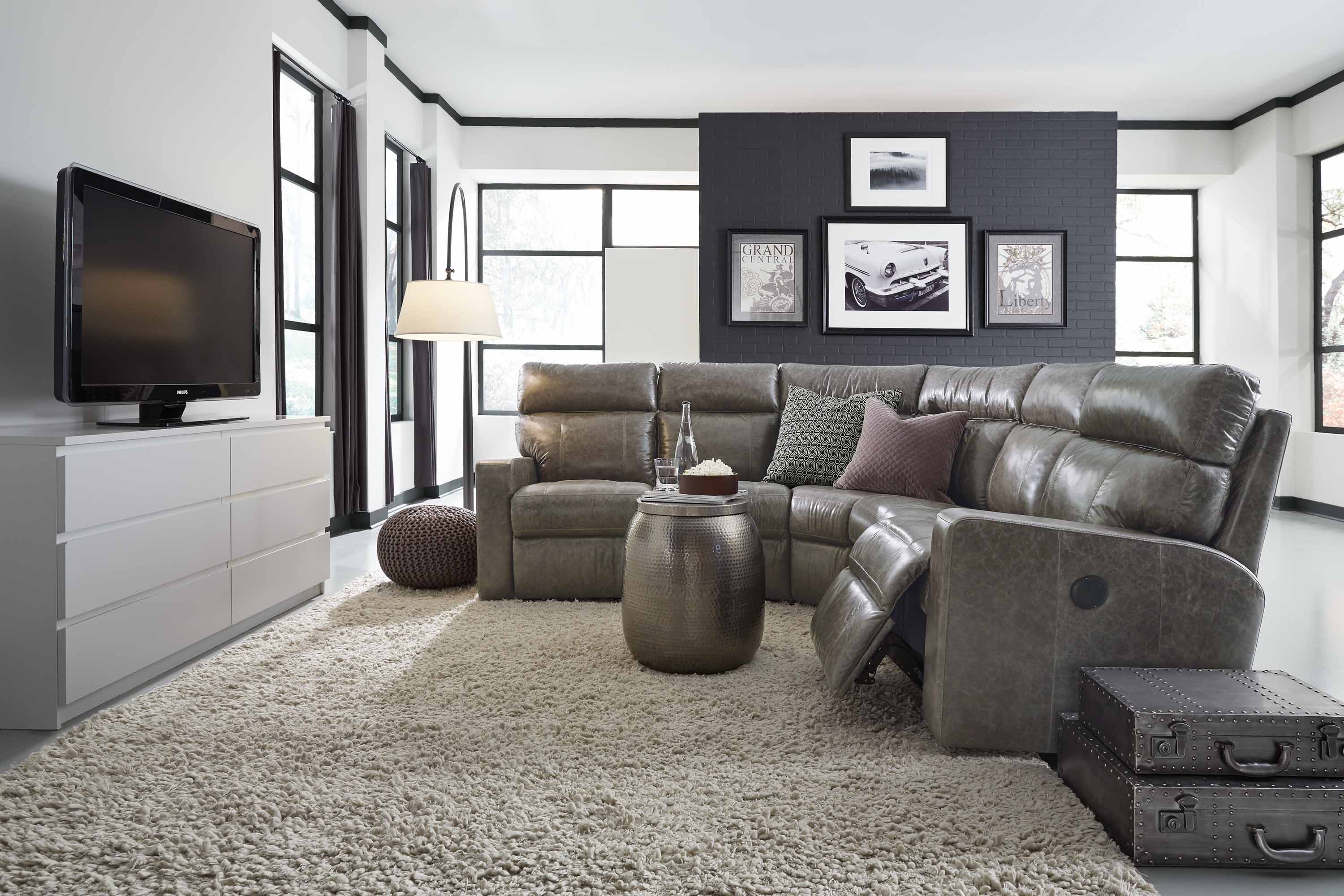 Oakwood Leather Power Reclining Sectional - Image 11